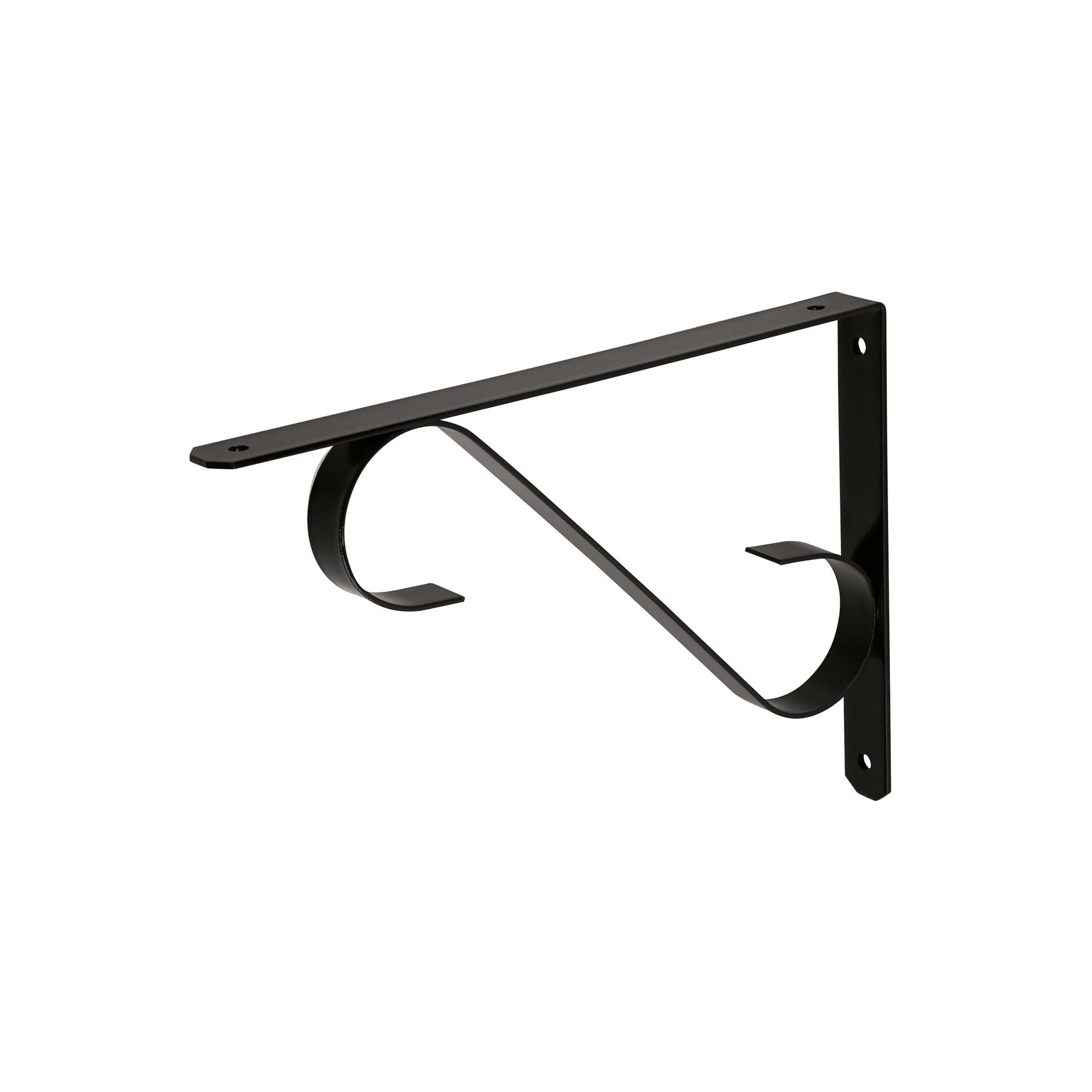 MÉNSULA REFORZADA NEGRA DISEÑO COLONIAL 11 X 8', FIERO