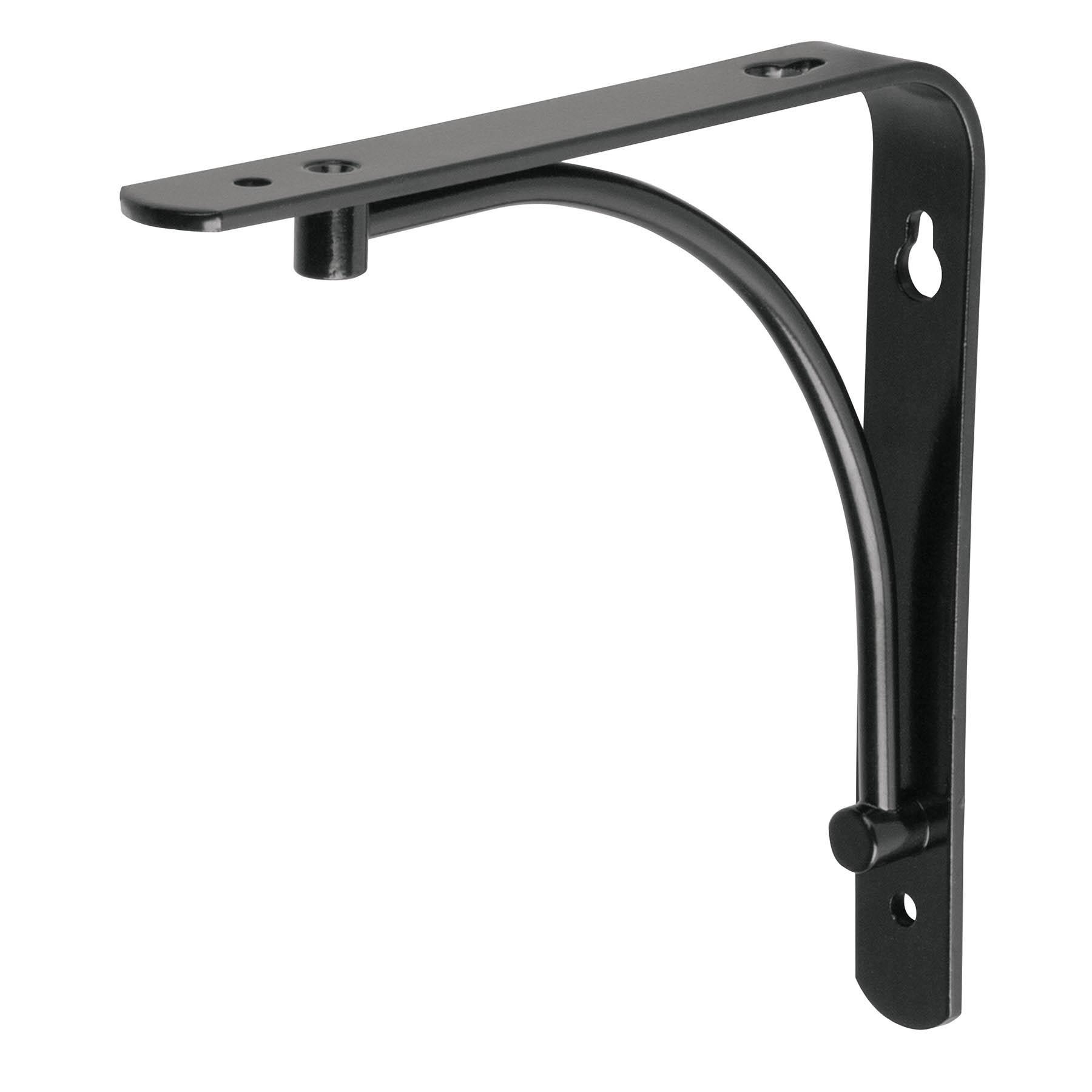 MÉNSULA REFORZADA NEGRA 6 X 6' DISEÑO ALAMBRÓN, FIERO