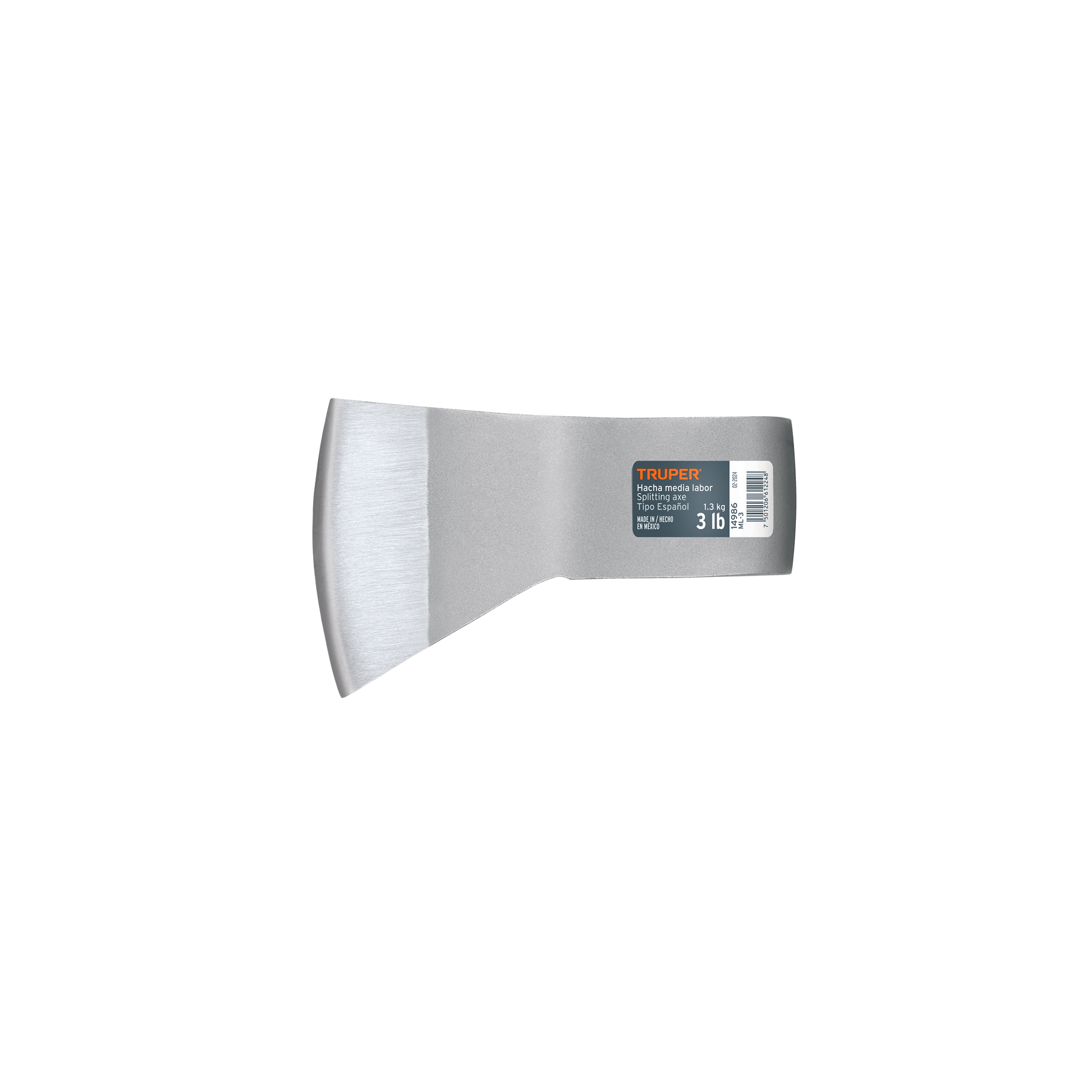 HACHA MEDIA LABOR 3 LB SIN MANGO, TRUPER