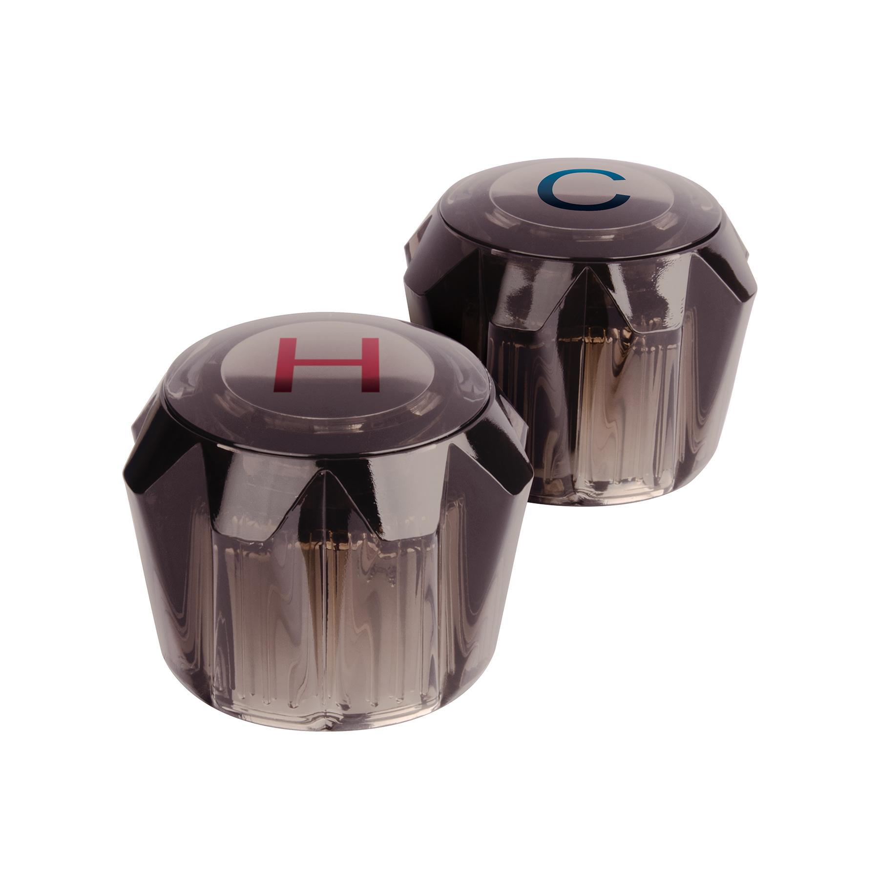 JUEGO 2 MANERALES ACRÍLICO HUMO P/LAVABO Y FREGADERO, BASIC