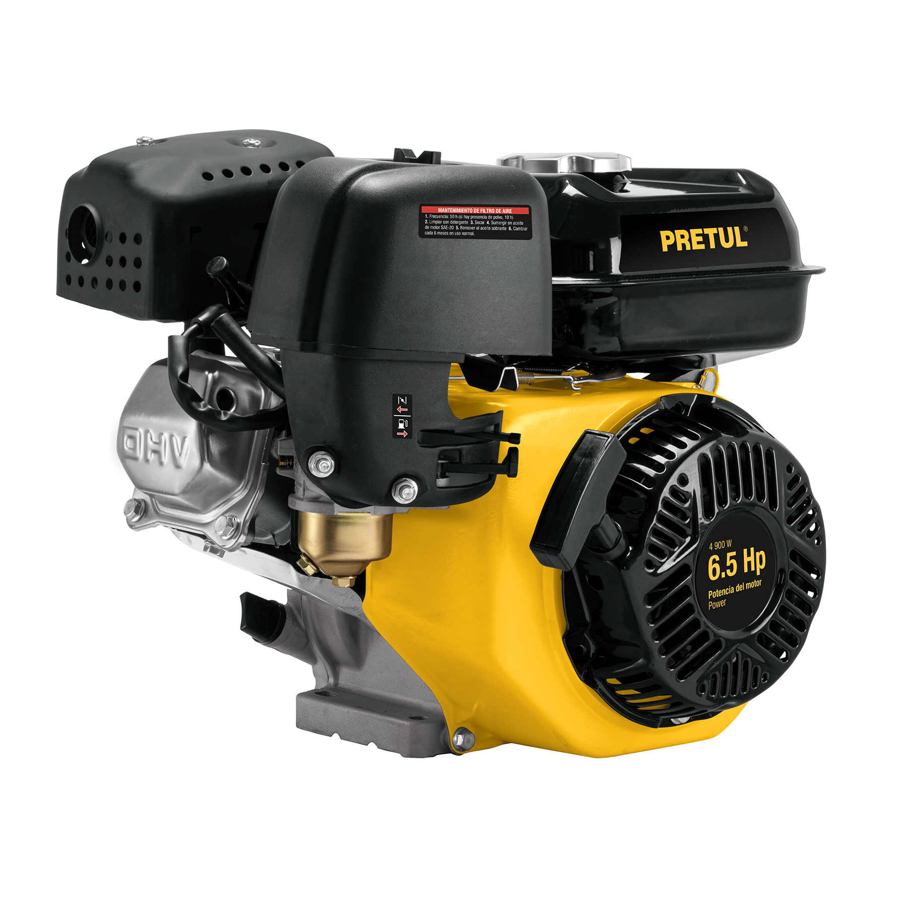 MOTOR A GASOLINA 6.5 HP, PRETUL