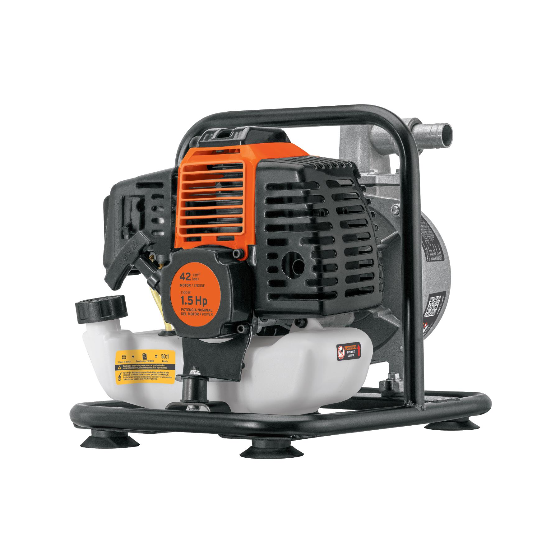 MOTOBOMBA AUTOCEBANTE 1' X 1' A GASOLINA 1-1/2 HP, 2 TIEMPOS