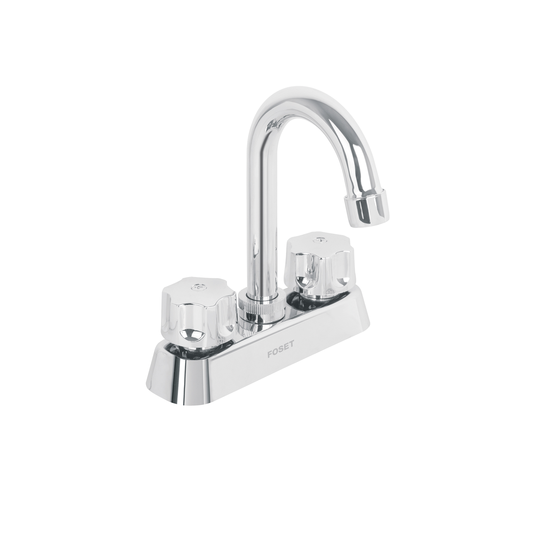 MEZCLADORA PLÁSTICA 4' P/LAVABO, CUELLO TIPO BAR, HEX BASIC