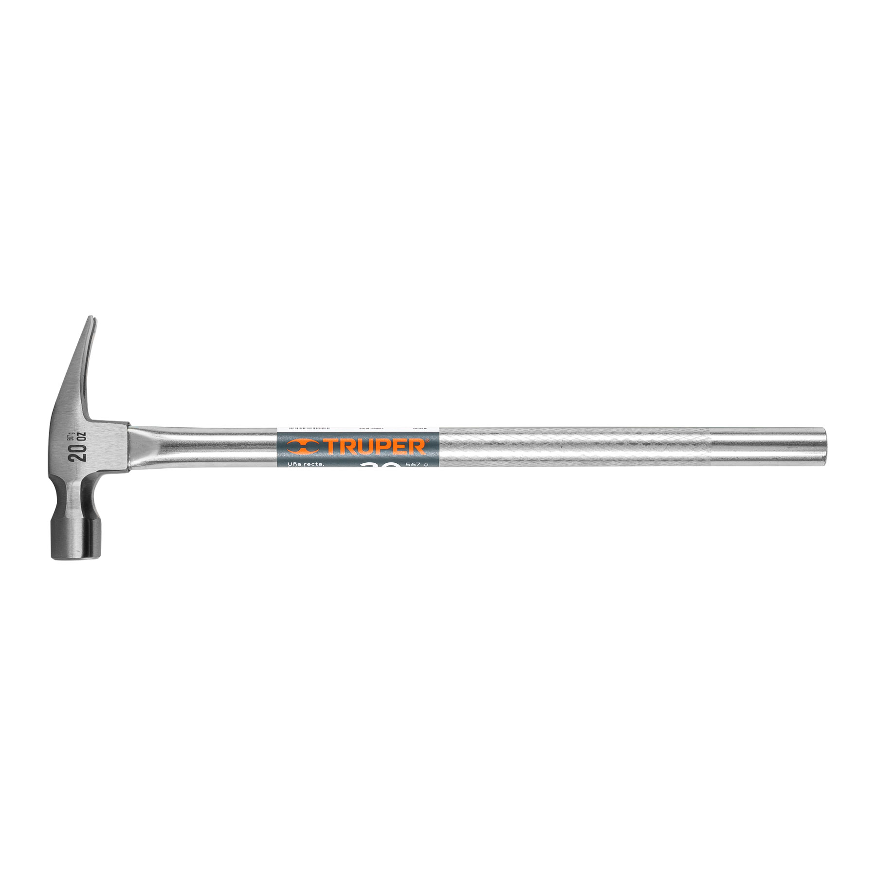 MARTILLO TUBULAR PULIDO 20 OZ UÑA RECTA, TRUPER