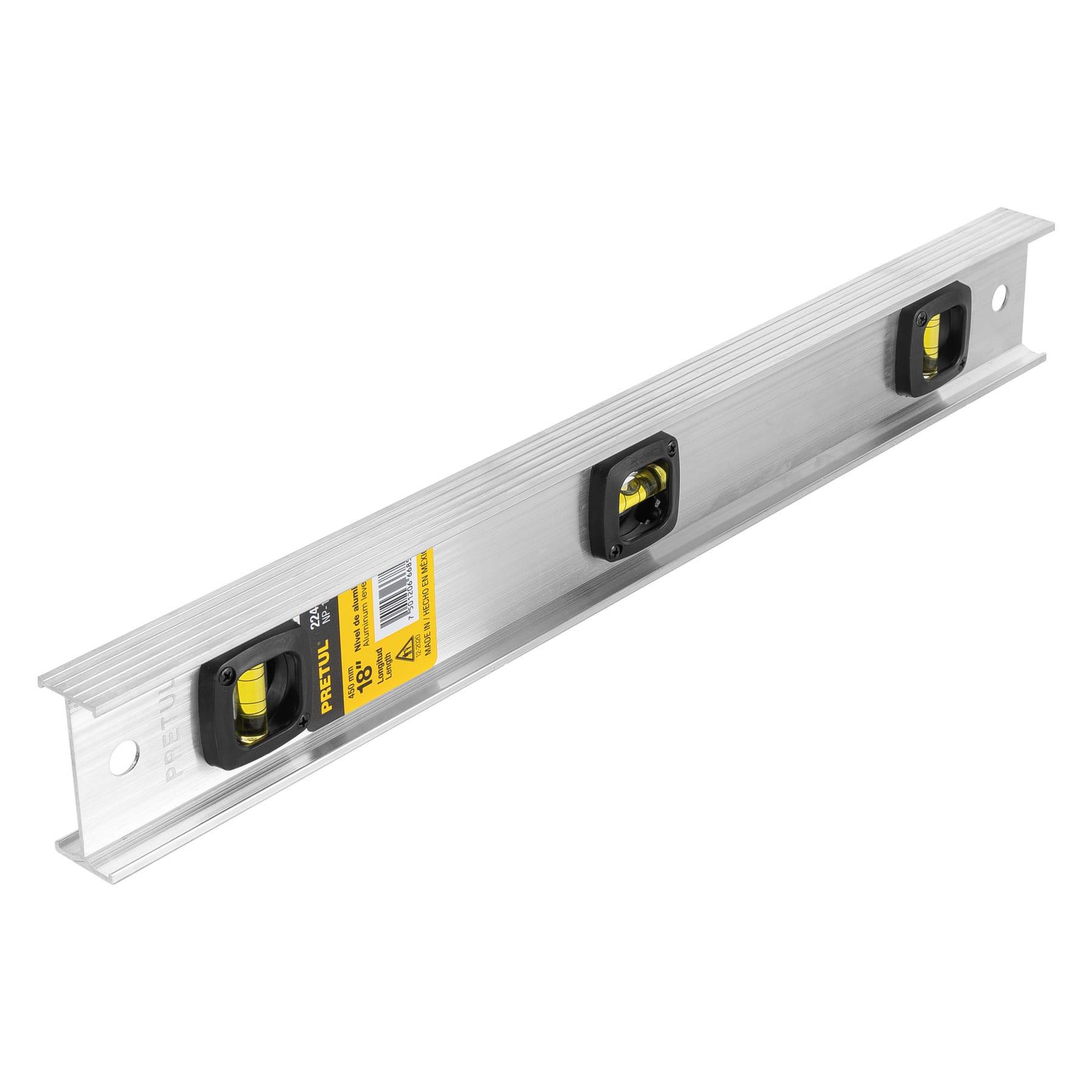 NIVEL DE 18' CUERPO DE ALUMINIO, PRETUL