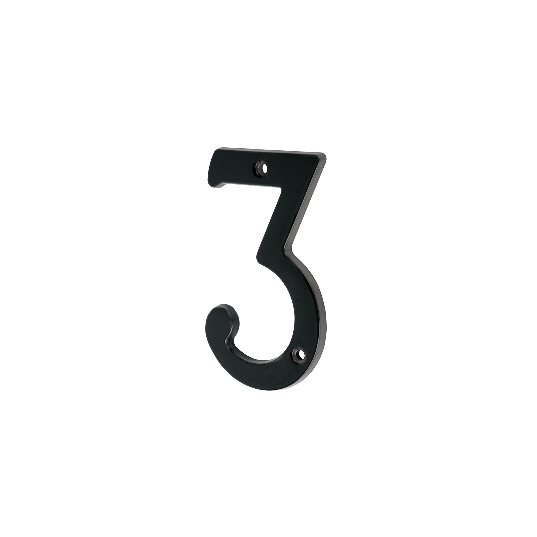 NÚMERO 3 DE LATÓN SÓLIDO 4', NEGRO,  HERMEX