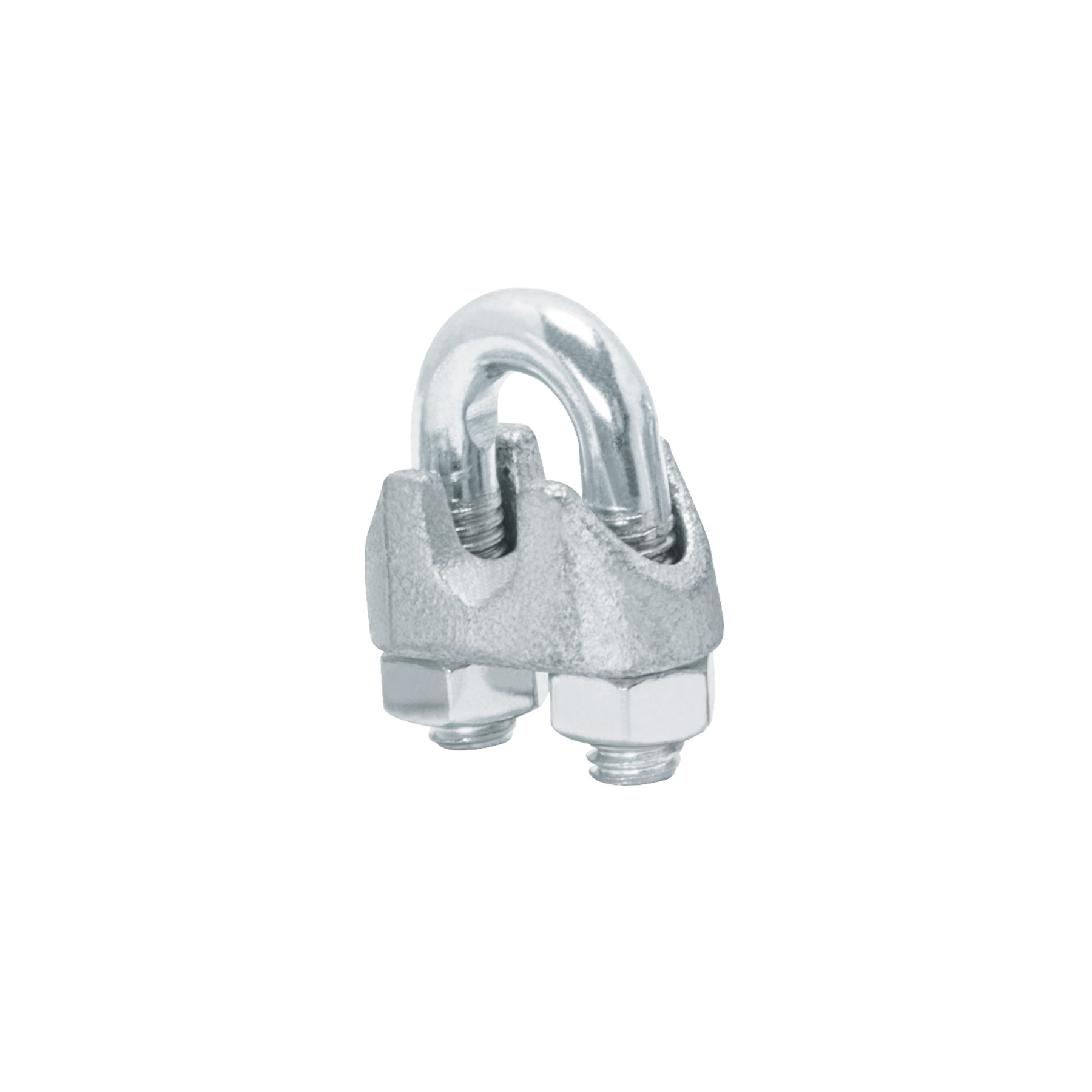 BLÍSTER CON 2 NUDOS (PERROS) DE HIERRO PARA CABLE DE 1/4'