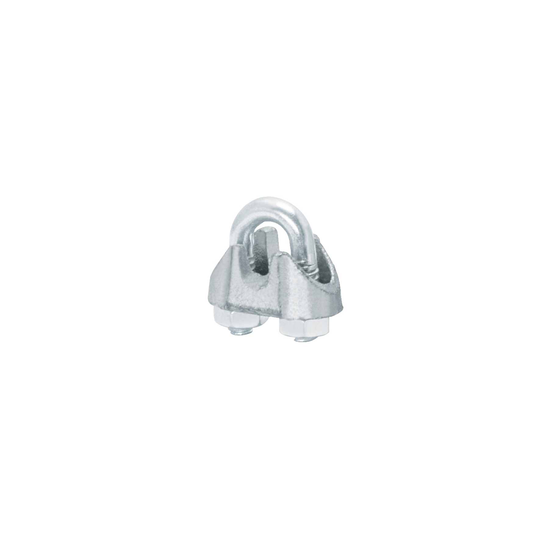 BLÍSTER CON 2 NUDOS (PERROS) DE HIERRO PARA CABLE DE 1/8'