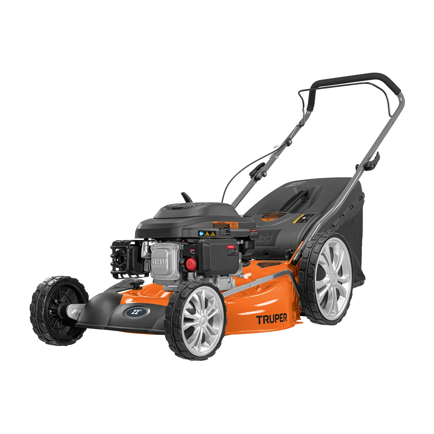 PODADORA CON MOTOR A GASOLINA DE 6 HP, 22' DE CORTE, TRUPER
