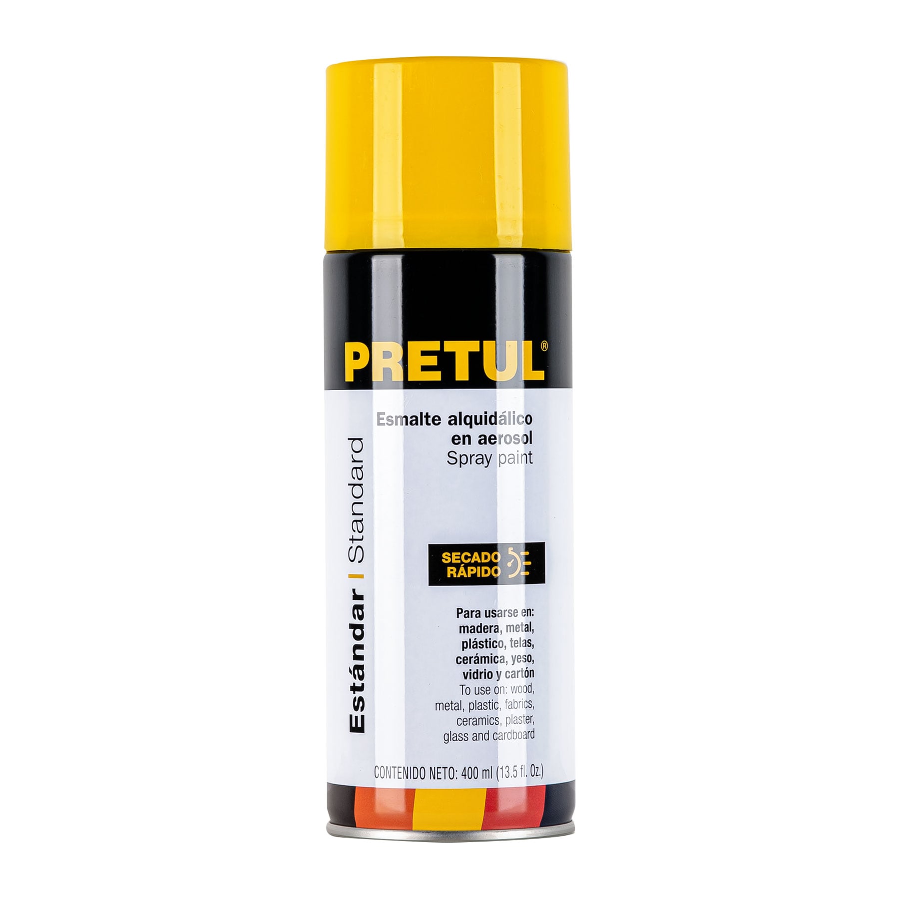 PINTURA EN AEROSOL, AMARILLO CANARIO, 400ML, PRETUL