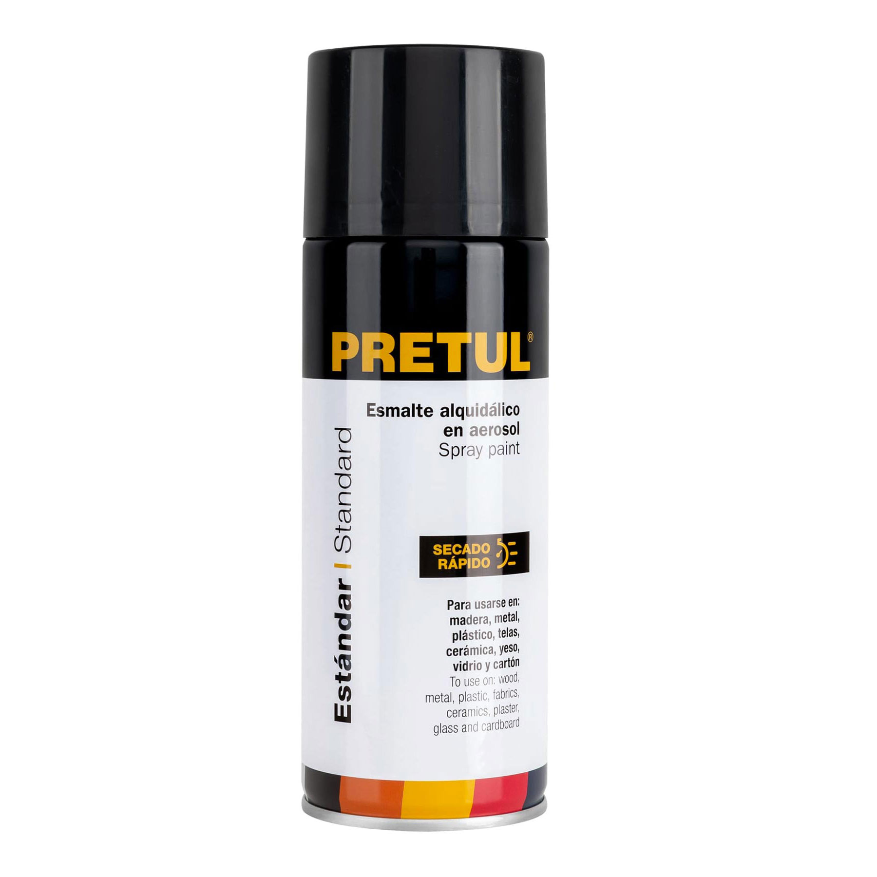PINTURA EN AEROSOL,NEGRO BRILLANTE, 400ML, PRETUL