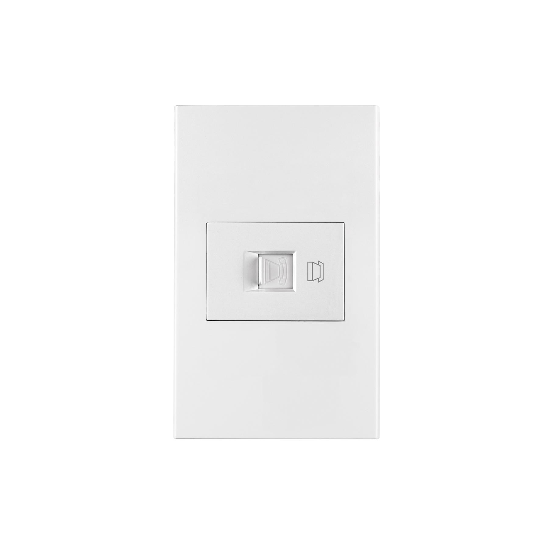 PLACA ARMADA 1 TOMA PARA TELÉFONO, 1.5 MOD, ESPAÑOLA, BLANCO