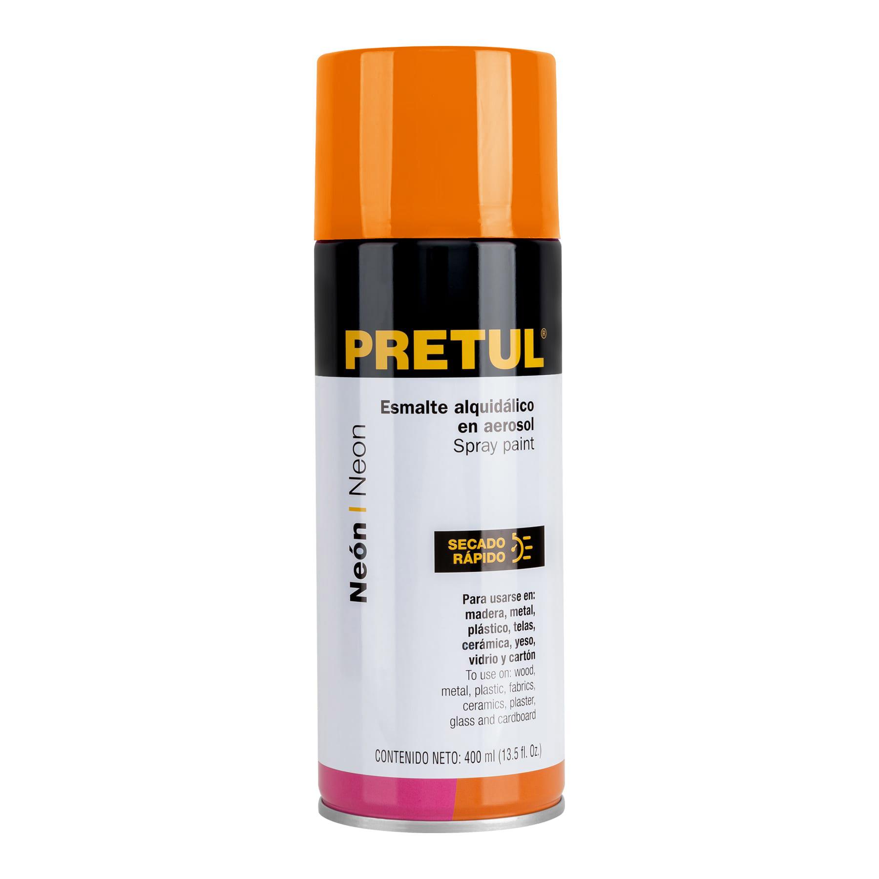 PINTURA EN AEROSOL, NARANJA NEÓN, 400ML,PRETUL
