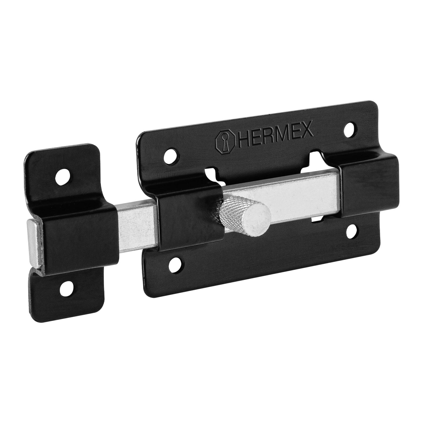 PASADOR DE BARRA PLANA 3', NEGRO, HERMEX