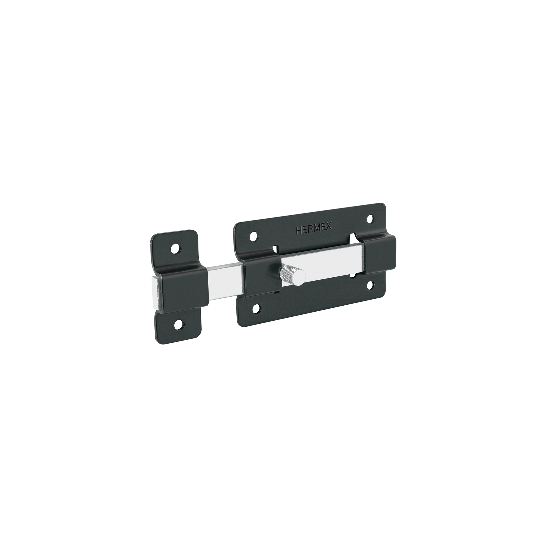 PASADOR DE BARRA PLANA 4', NEGRO, HERMEX