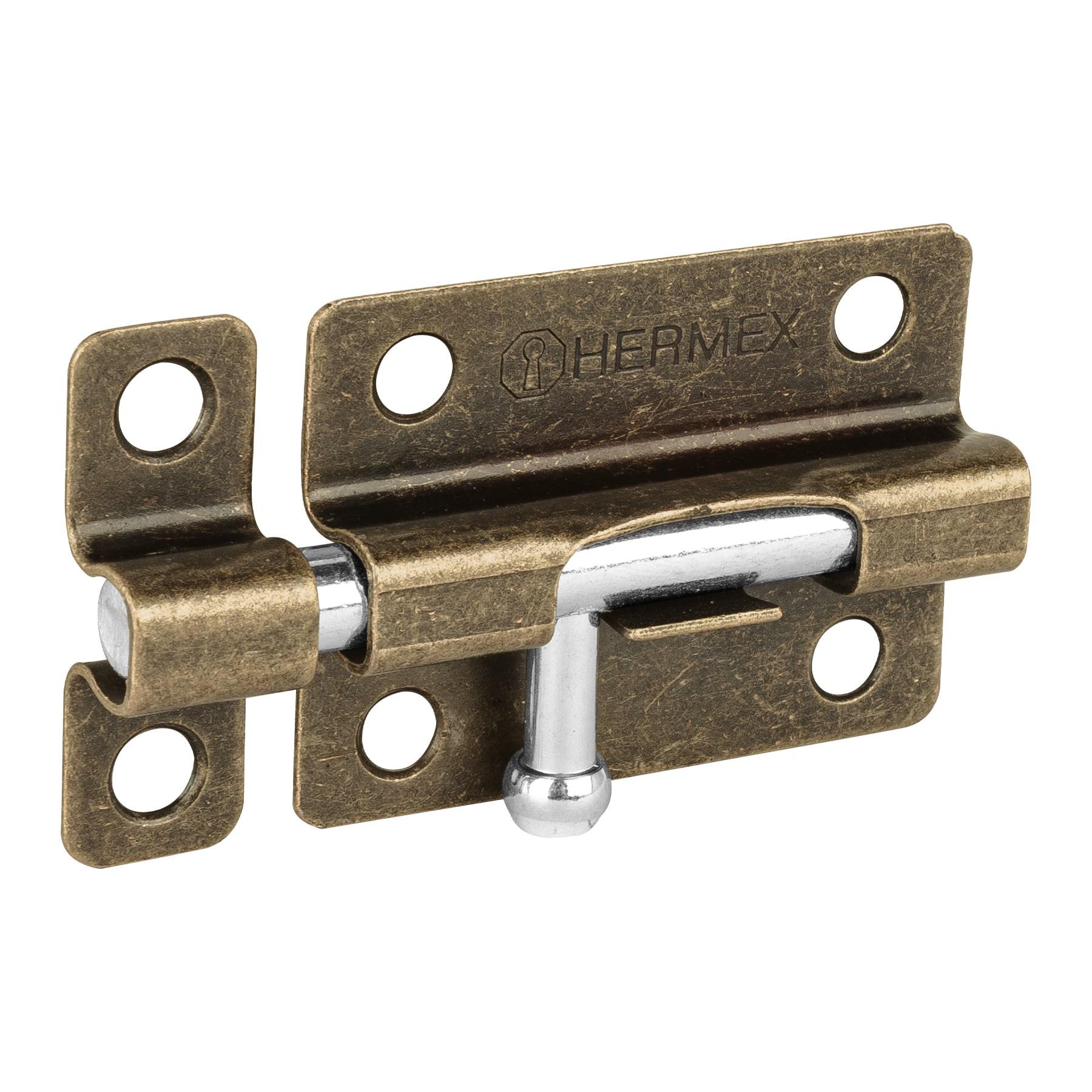 PASADOR DE BARRIL DE ACERO LATÓN ANTIGUO 3', HERMEX