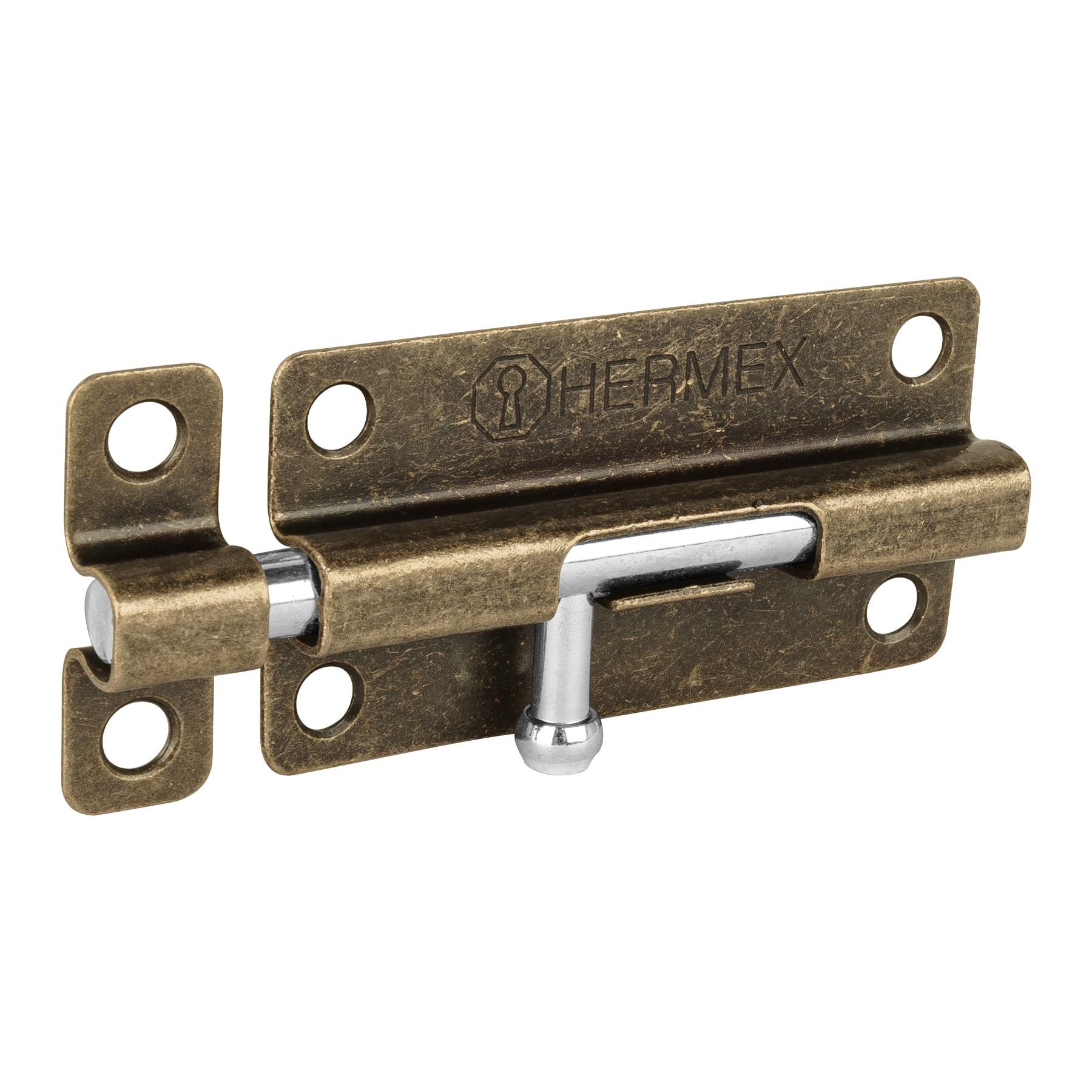 PASADOR DE BARRIL DE ACERO LATÓN ANTIGUO 4', HERMEX