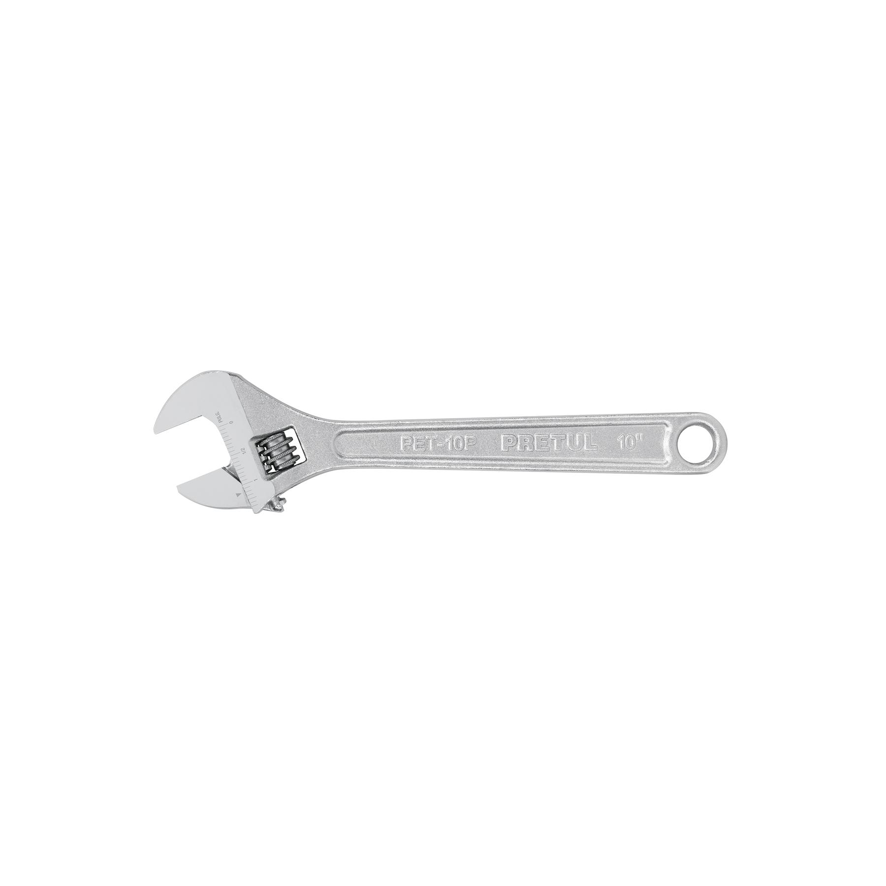 LLAVE AJUSTABLE (PERICO) 10' CROMADA, PRETUL