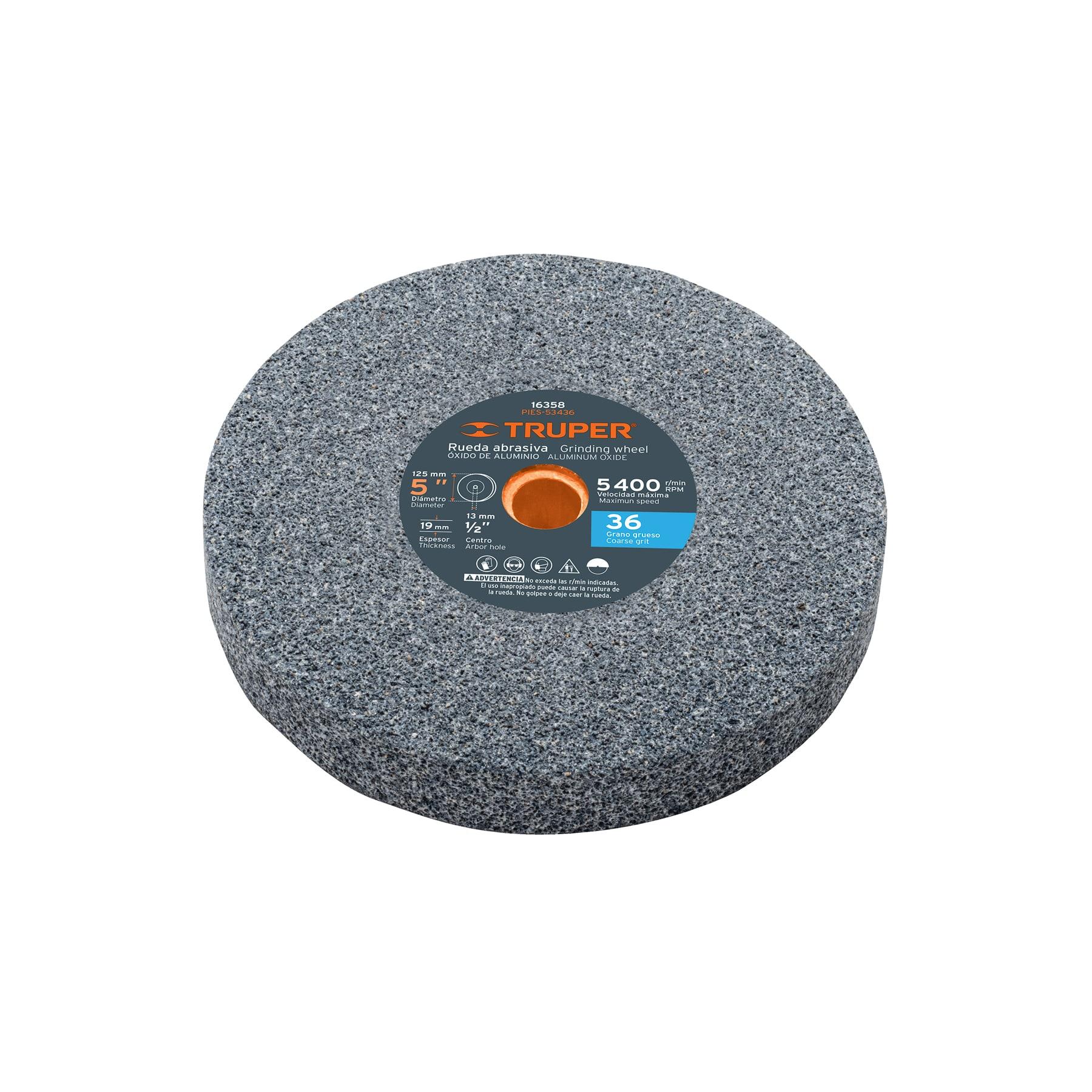 PIEDRA PARA ESMERIL 5 X 3/4' ÓXIDO DE ALUMINIO, GRANO 36