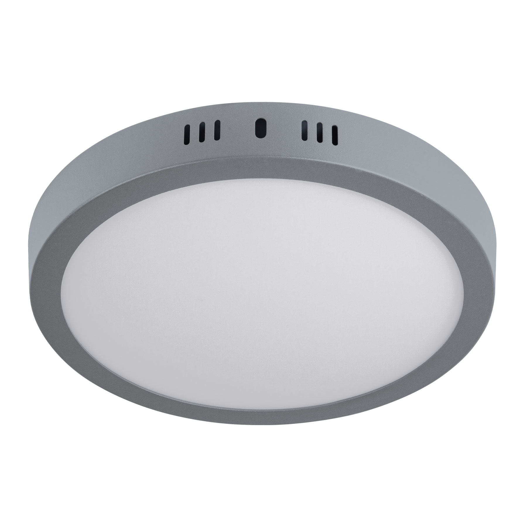 LUMINARIO GRIS DE LED 18 W REDONDO TIPO PLAFÓN LUZ DE DÍA