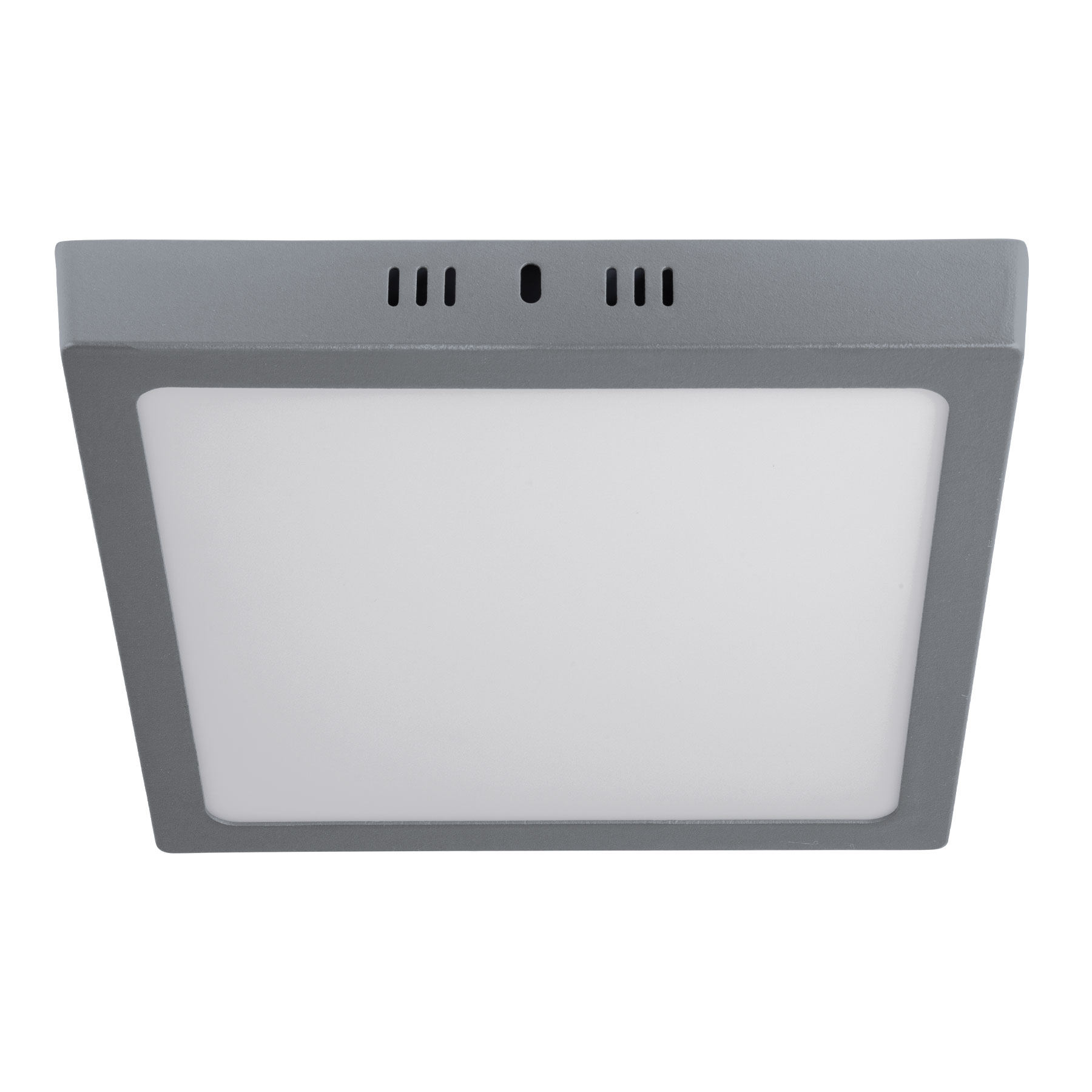 LUMINARIO LED CUADRADO TIPO PLAFÓN 18 W, GRIS, LUZ DE DÍA