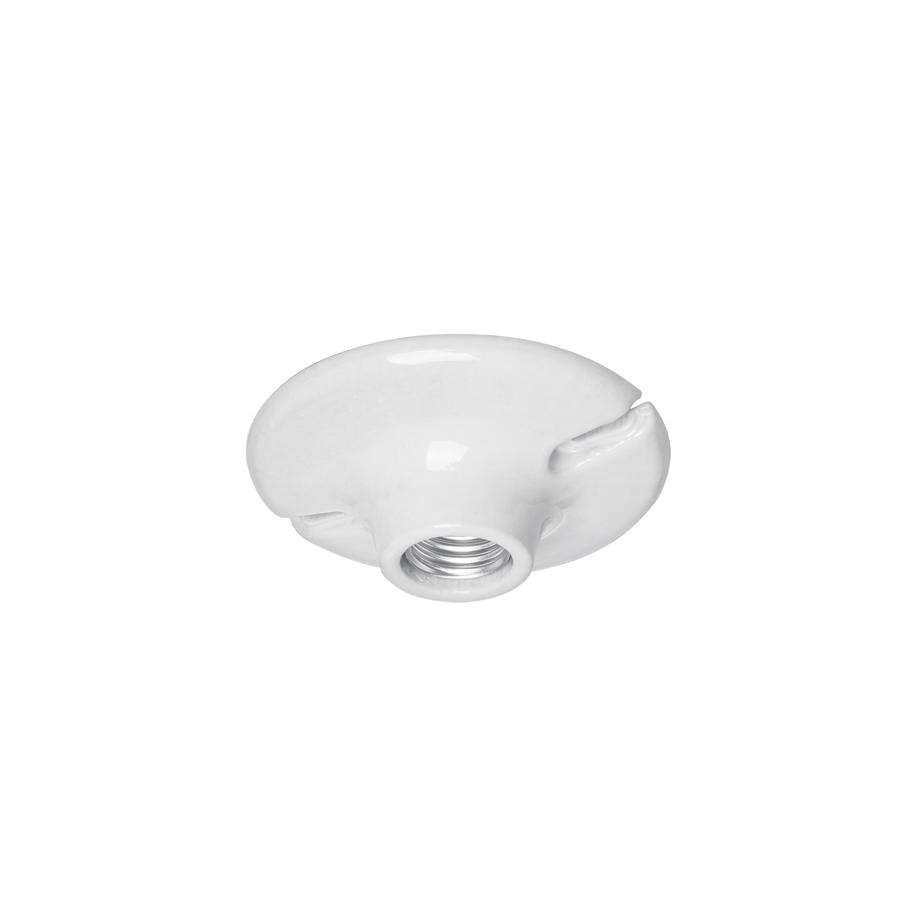 PORTALÁMPARA DE PORCELANA, 4-1/2', REDONDA, VOLTECK