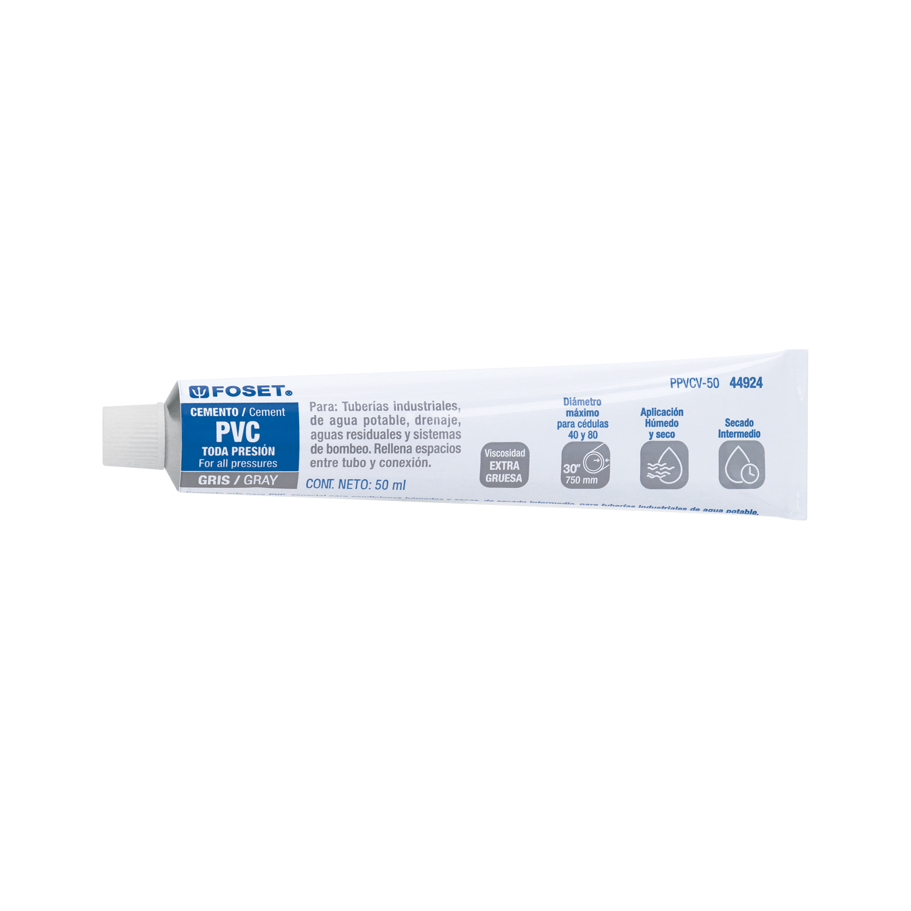 PEGAMENTO (CEMENTO) PARA PVC EN TUBO DE 50 ML