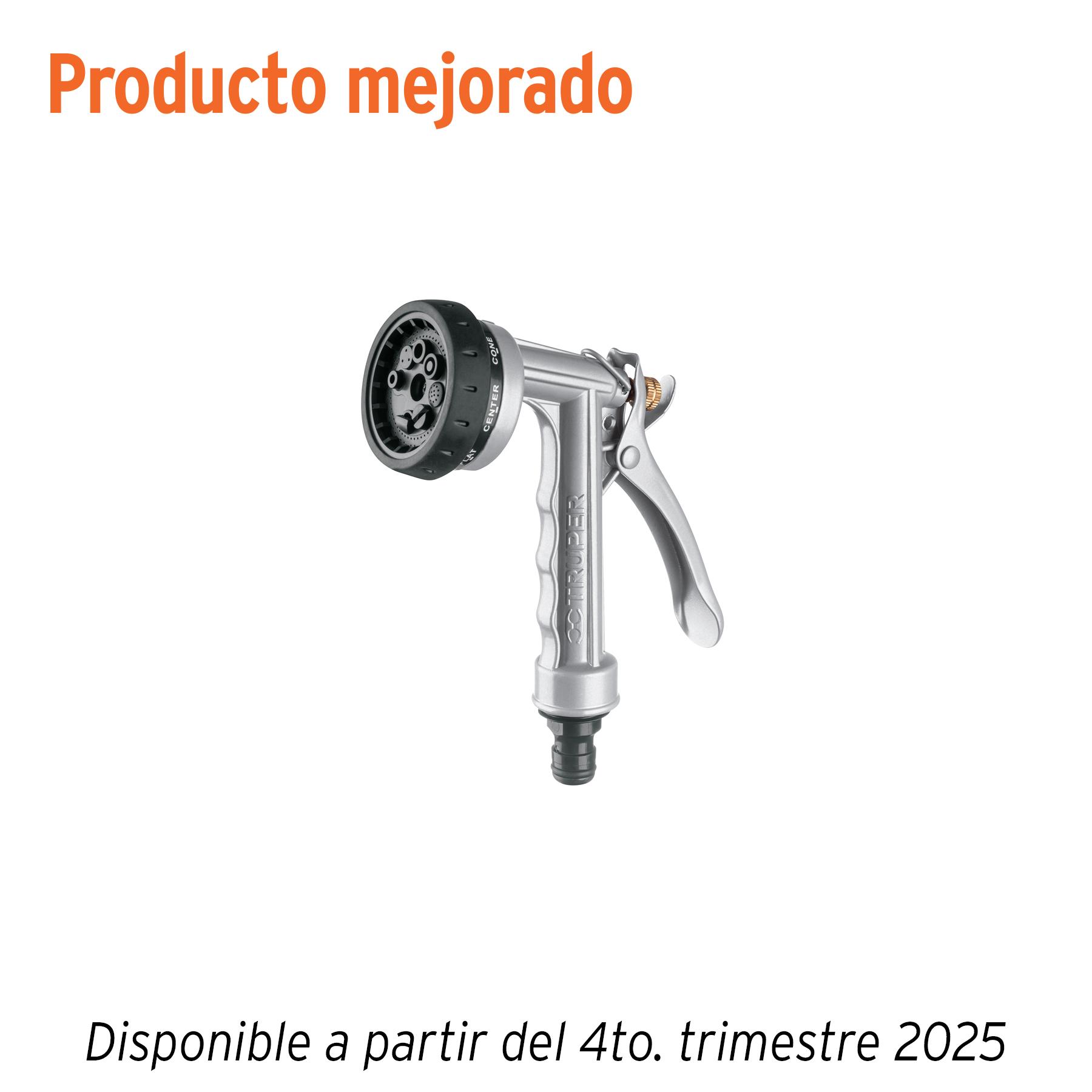 PISTOLA PARA RIEGO DE 8 FUNCIONES METÁLICA, TRUPER