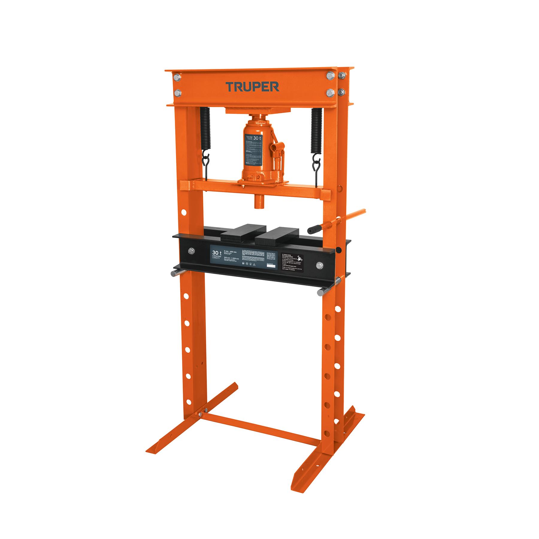 PRENSA HIDRÁULICA TIPO 'H' DE 30 TON, CON GATO DE BOTELLA