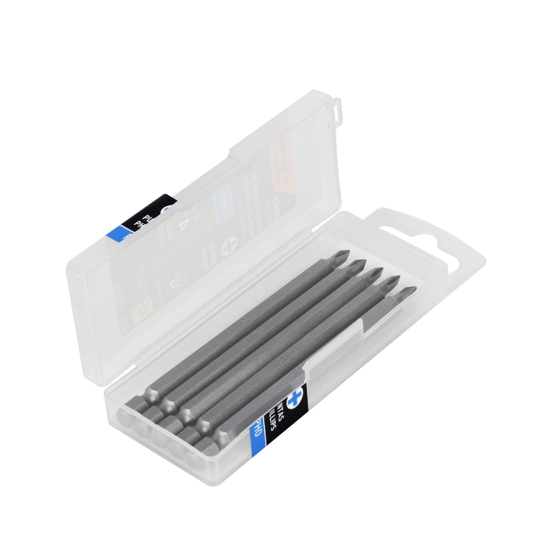 ESTUCHE CON 5 PUNTAS DE CRUZ PH0 LARGO 4', TRUPER EXPERT