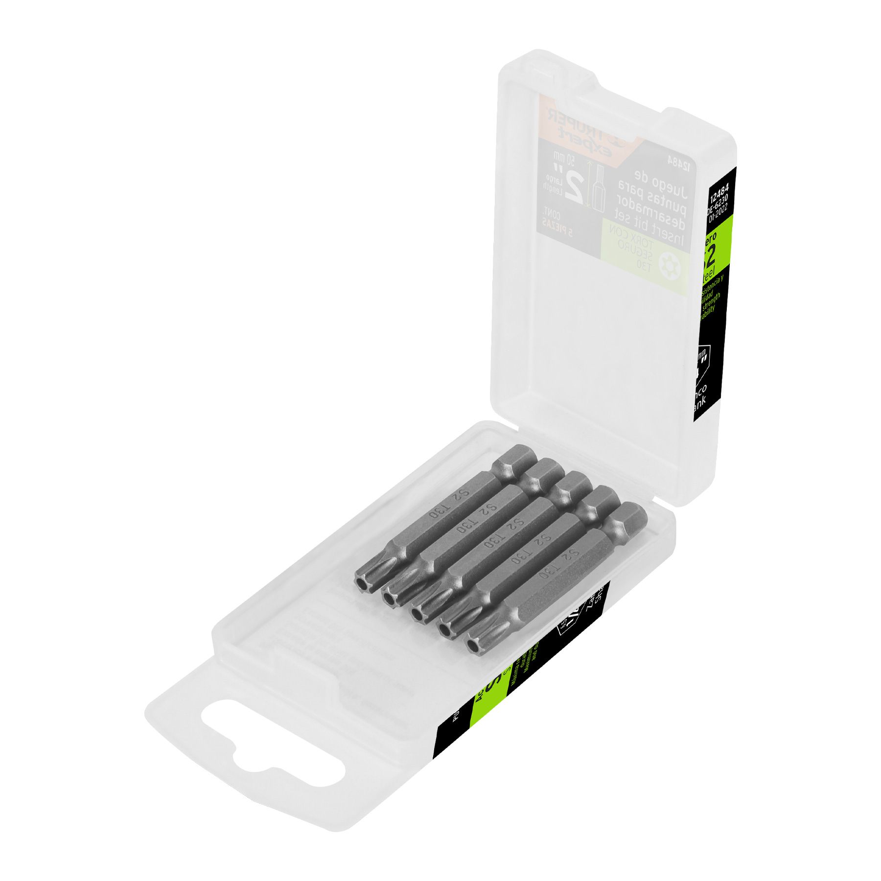 ESTUCHE CON 5 PUNTAS TORX T30 CON SEGURO LARGO 2', EXPERT