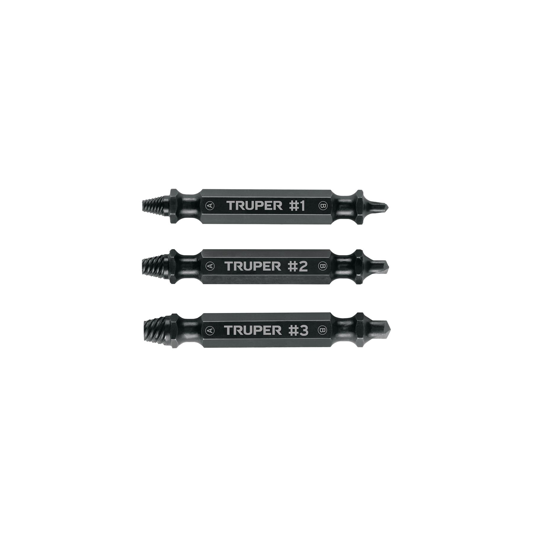 PUNTAS EXTRACTORAS DE TORNILLOS, 3 PZAS