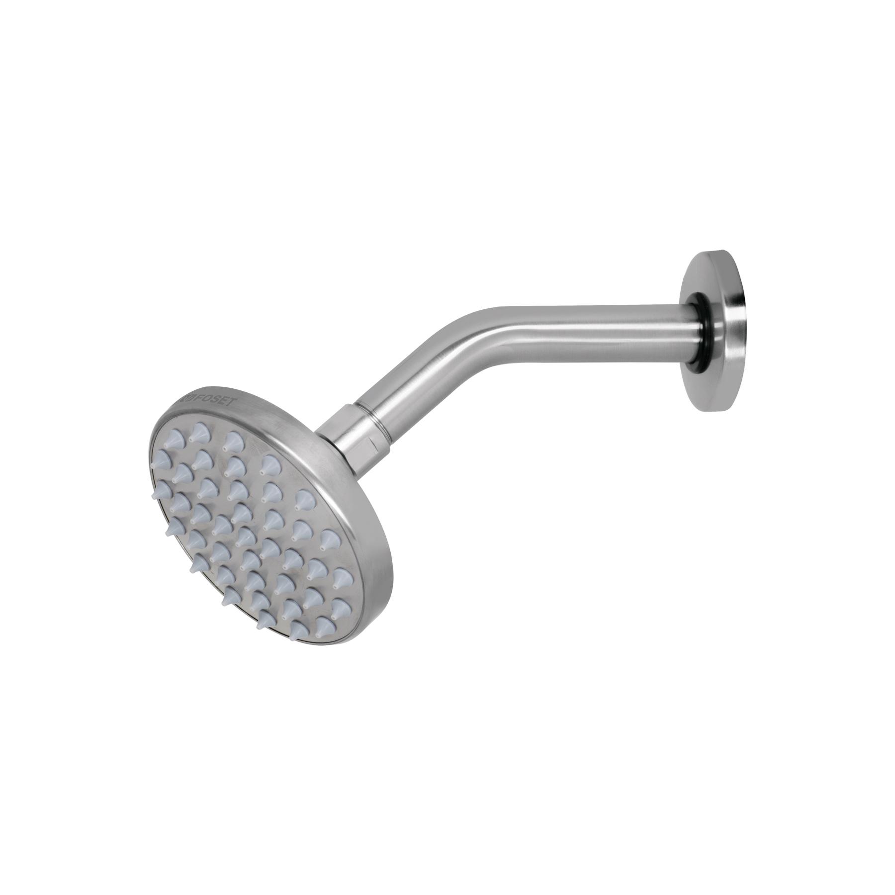 REGADERA SATÍN 4' PLATO REDONDO, CON BRAZO, FOSET ELEMENT