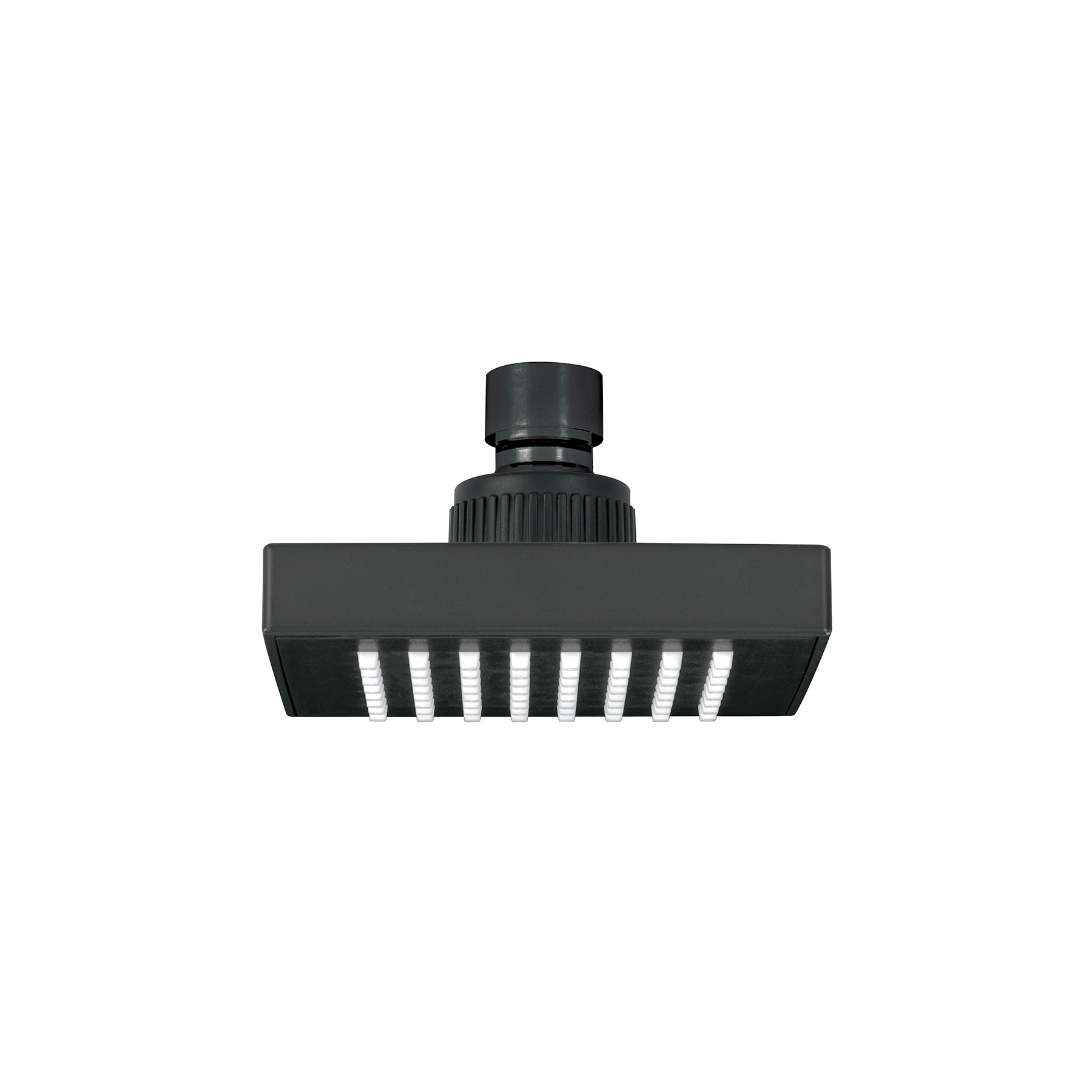 REGADERA CUADRADA ABS 4' ACABADO NEGRO MATE SIN BRAZO, FOSET