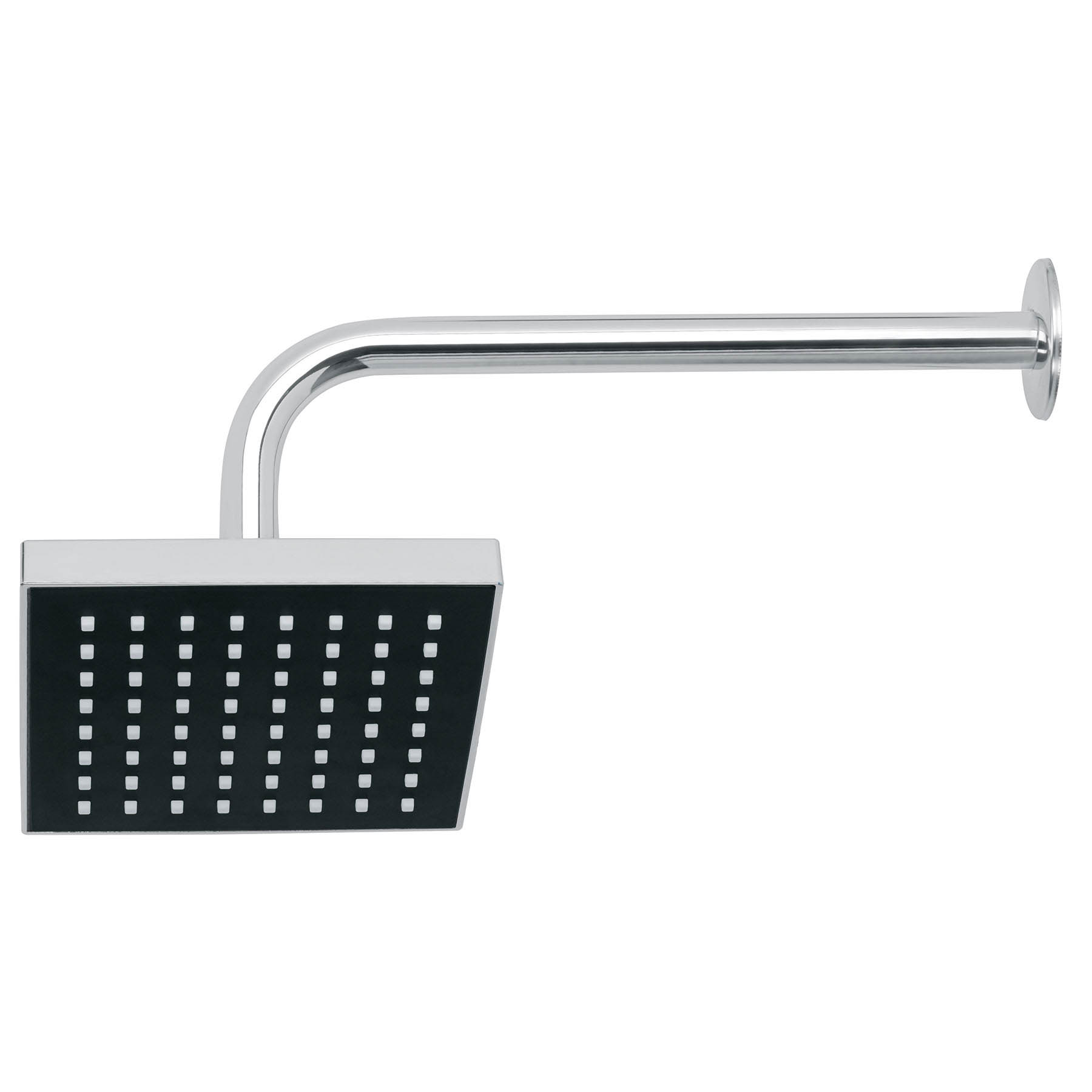 REGADERA CUADRADA ABS 6' ACABADO CROMO CON BRAZO, FOSET