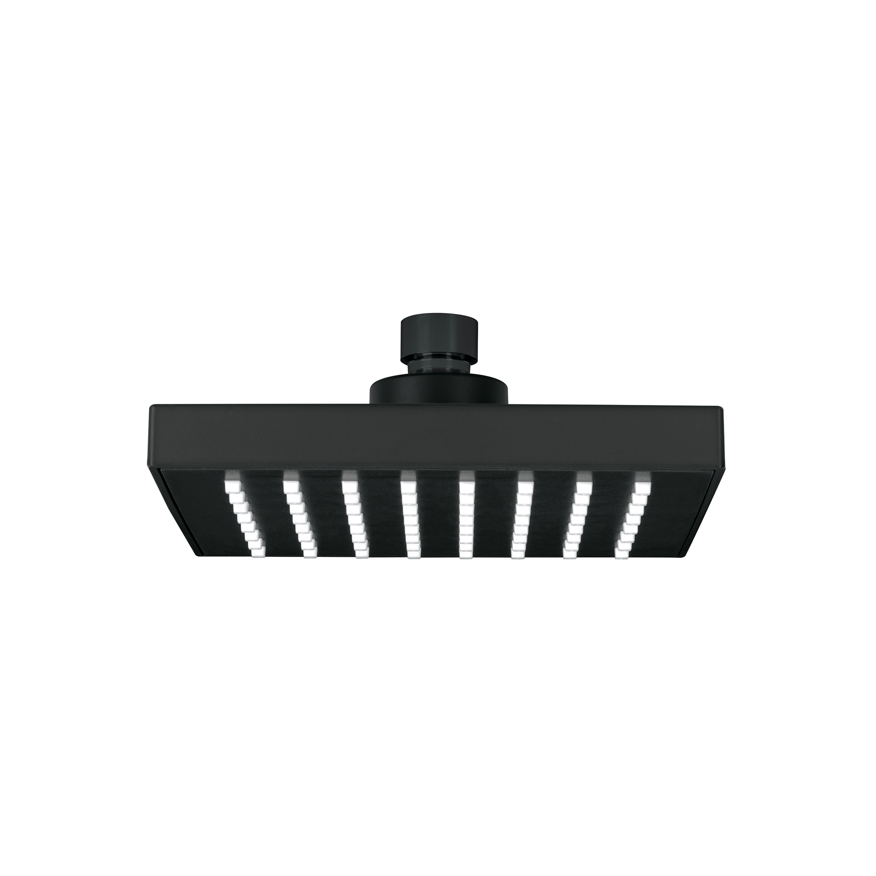 REGADERA CUADRADA ABS 6' ACABADO NEGRO MATE SIN BRAZO, FOSET