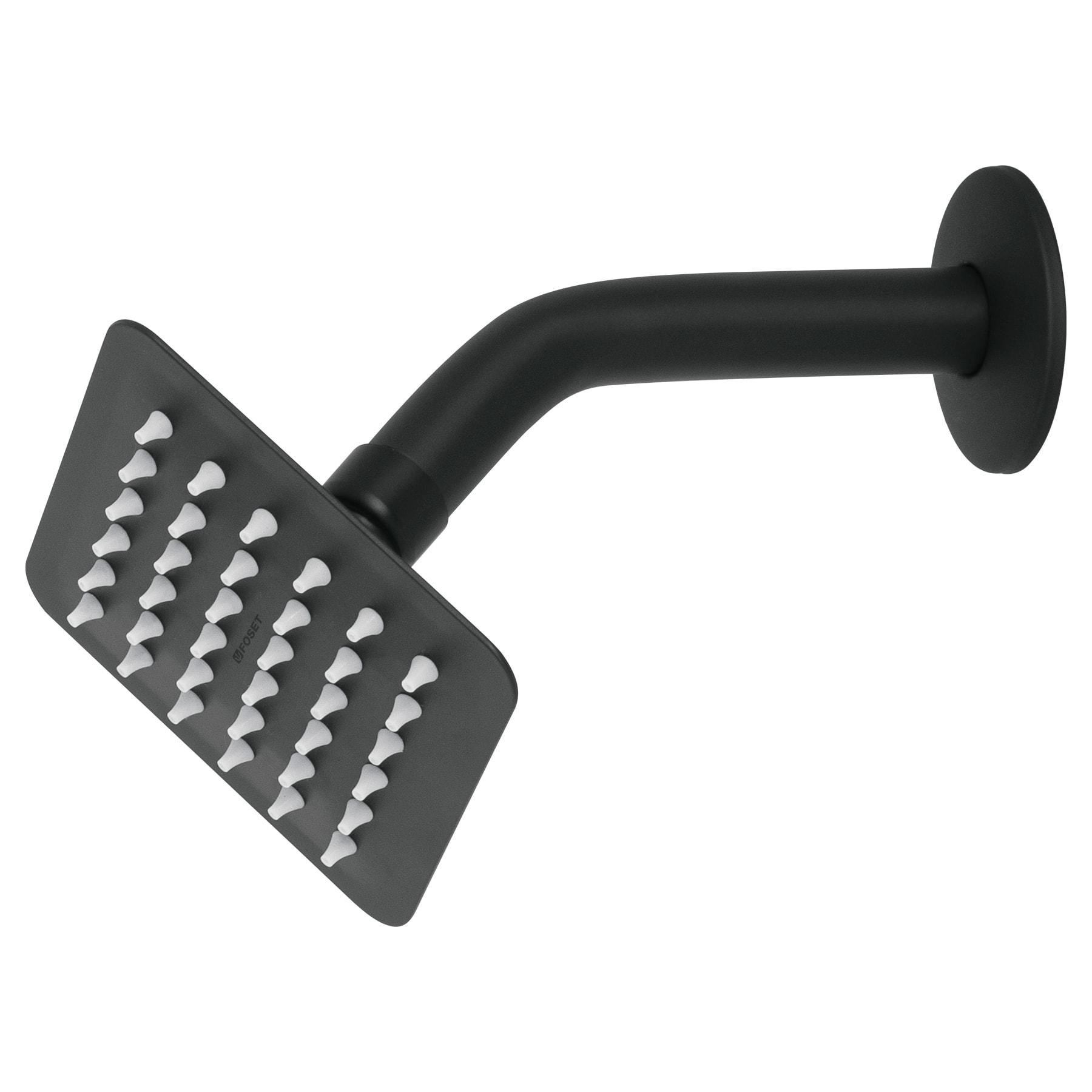 "REGADERA 4"", C/BRAZO, NEGRO, TÚBIG"