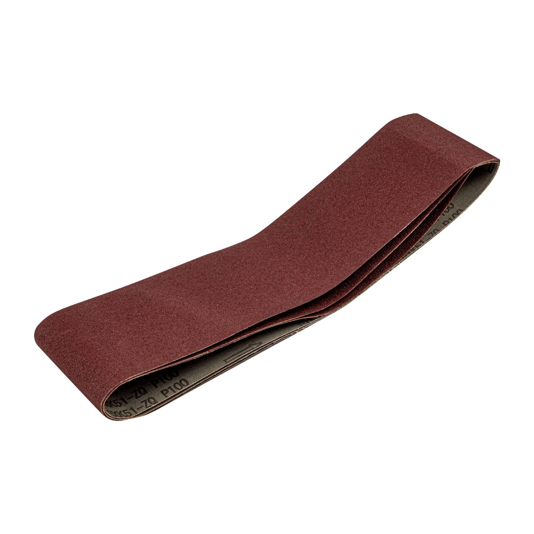 CAJA CON 3 BANDAS DE LIJA 4' X 36' GRANO 100 PARA PUL 4X6