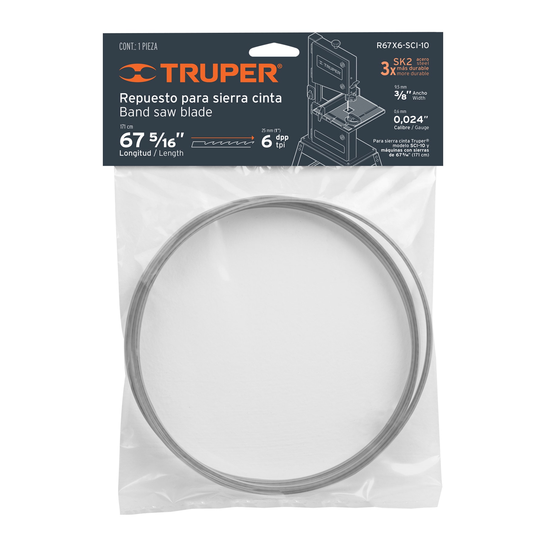 REPUESTO SIERRA 67' X 6 DPP, PARA SIERRA CINTA SCI-10