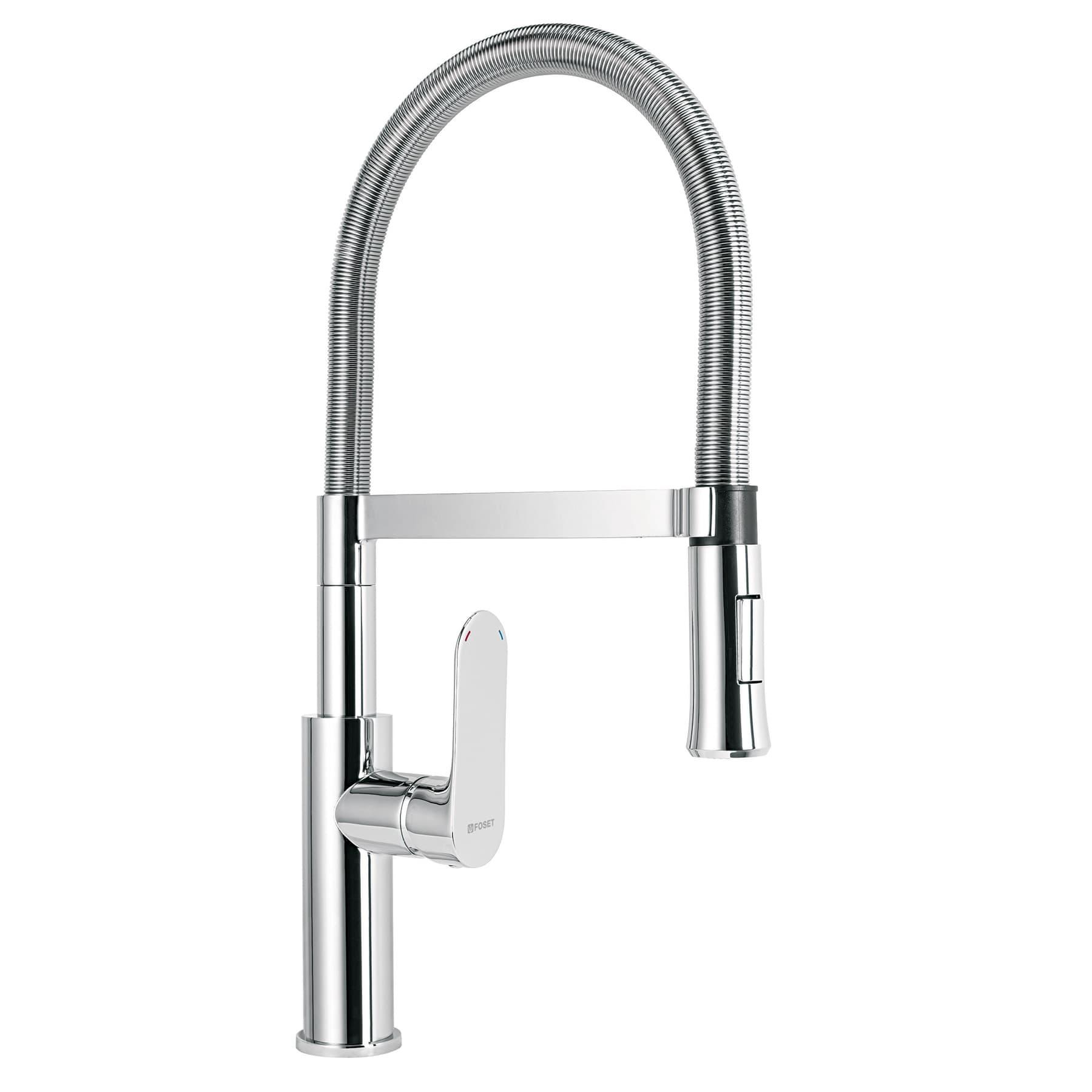 MONOMANDO CROMO NARIZ FLEXIBLE PARA FREGADERO, RIVIERA