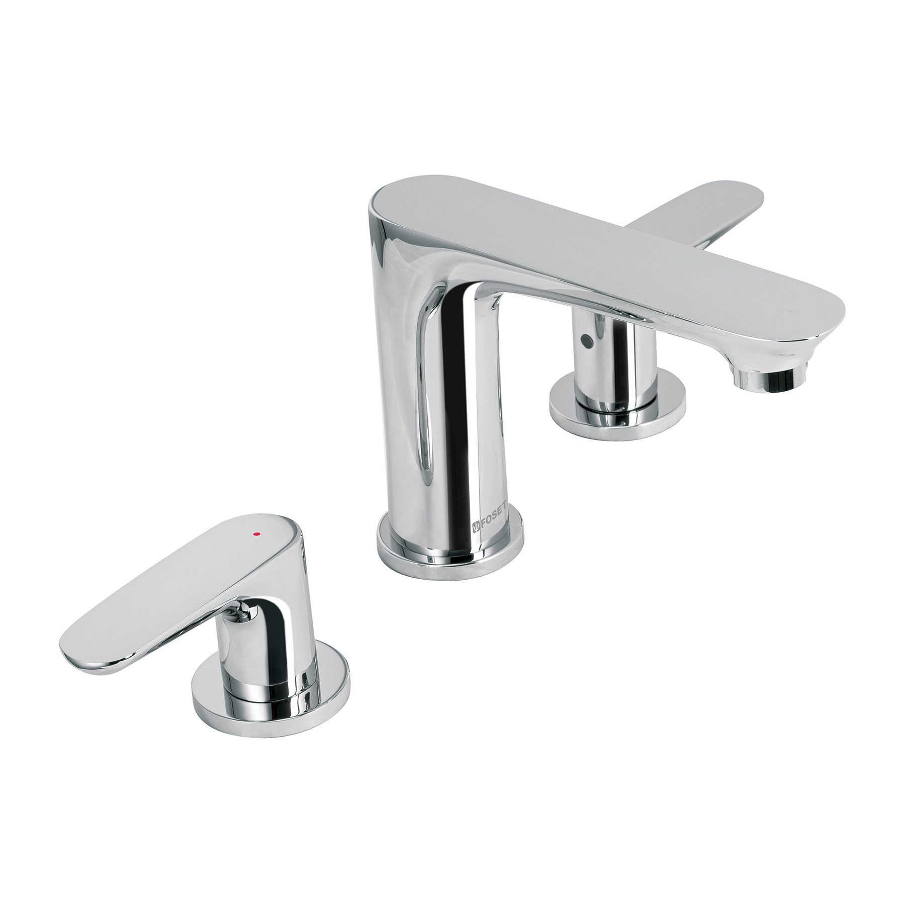 MEZCLADORA CROMO PARA LAVABO CON TALADROS SEPARADOS, RIVIERA