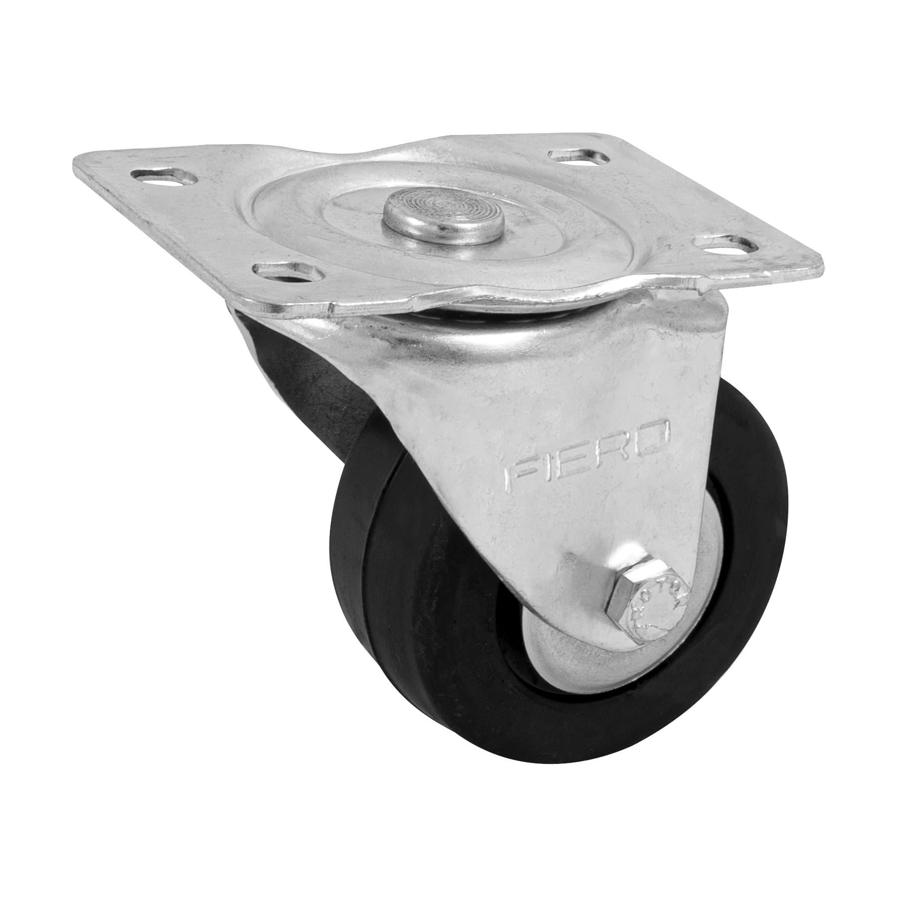 RODAJA HULE 3', PLACA GIRATORIA CON BALERO, CARGA 110 KG