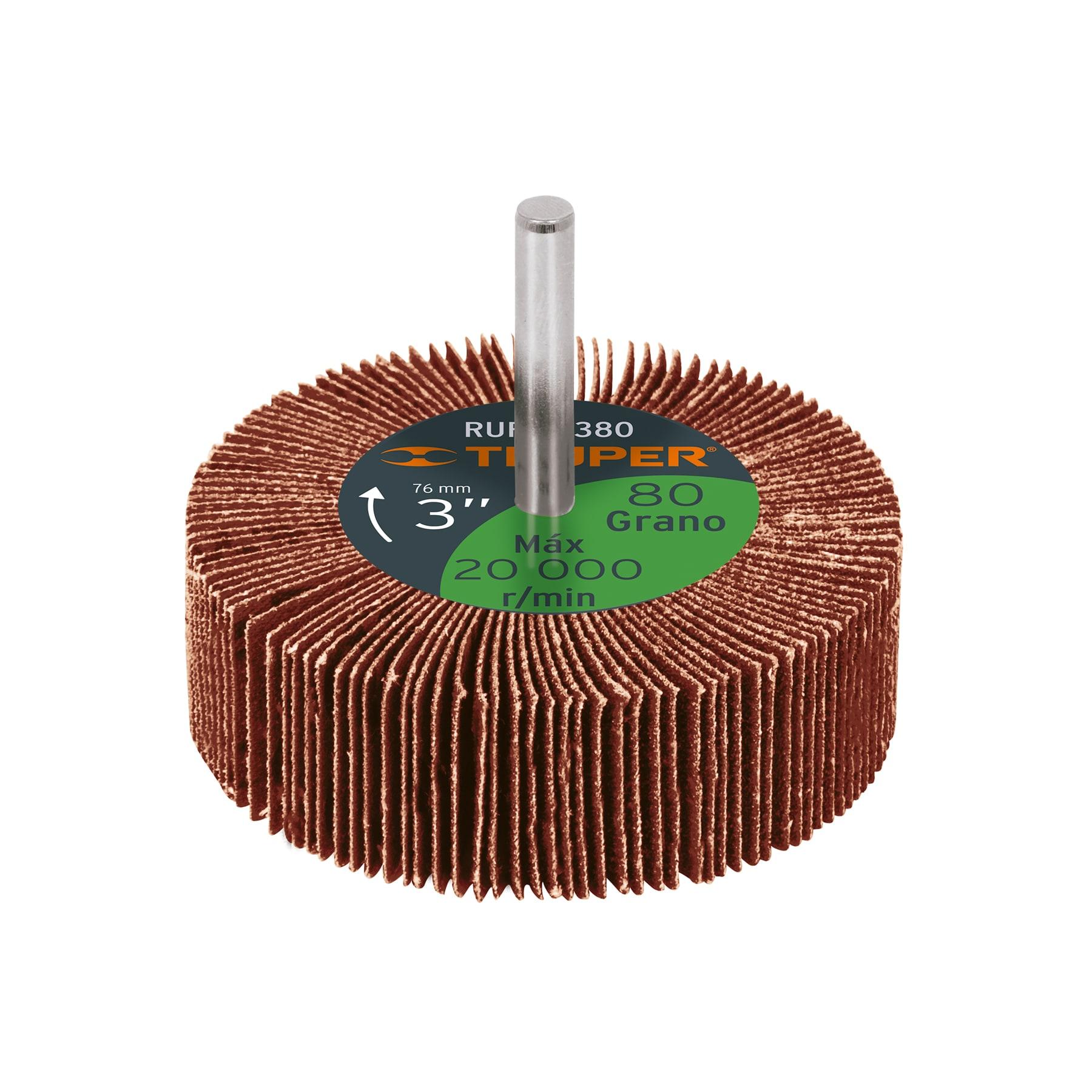 RUEDA FLAP DE 3', GRANO 80, TRUPER