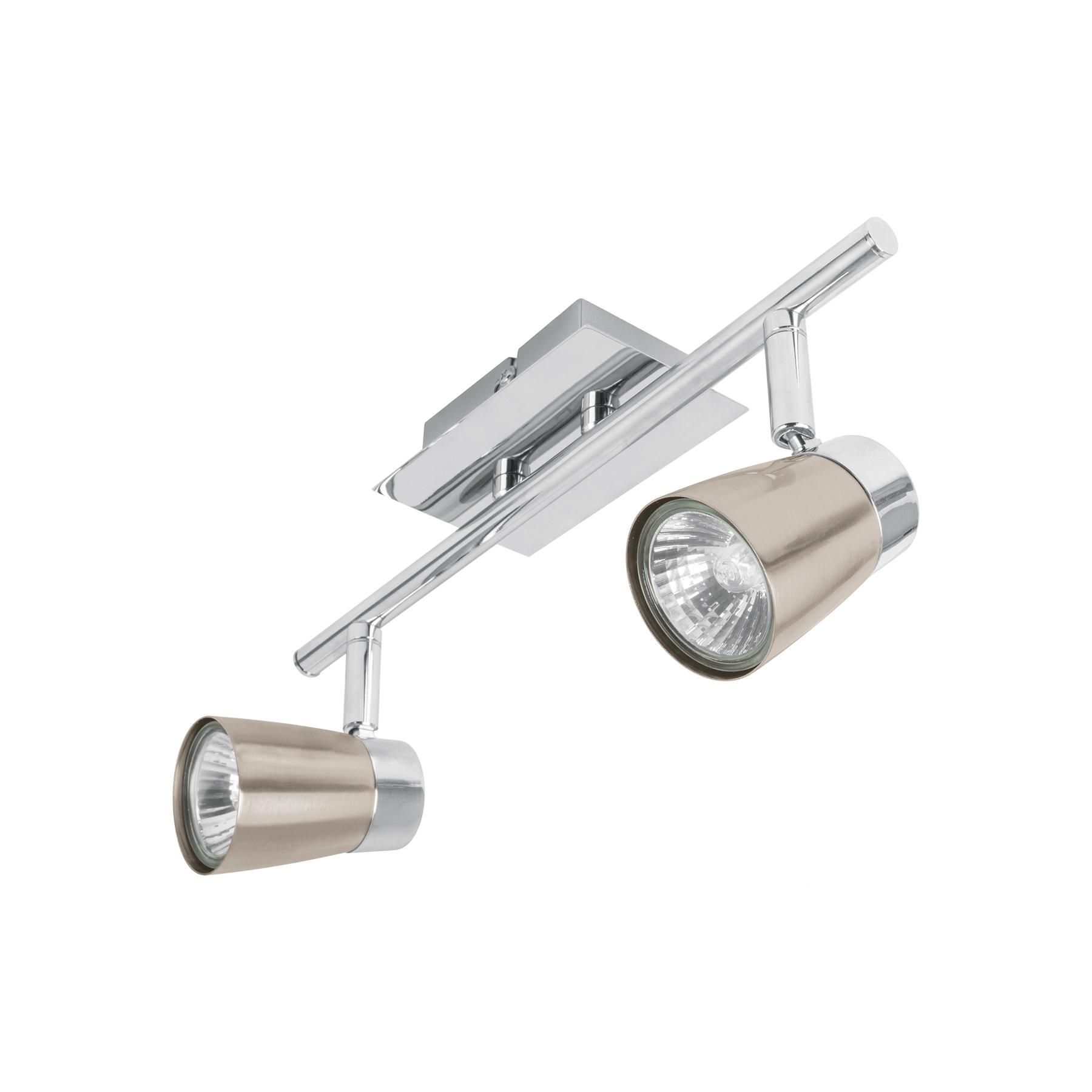 LUMINARIO DE SOBREPONER CON 2 SPOTS BASE GU10, VOLTECK