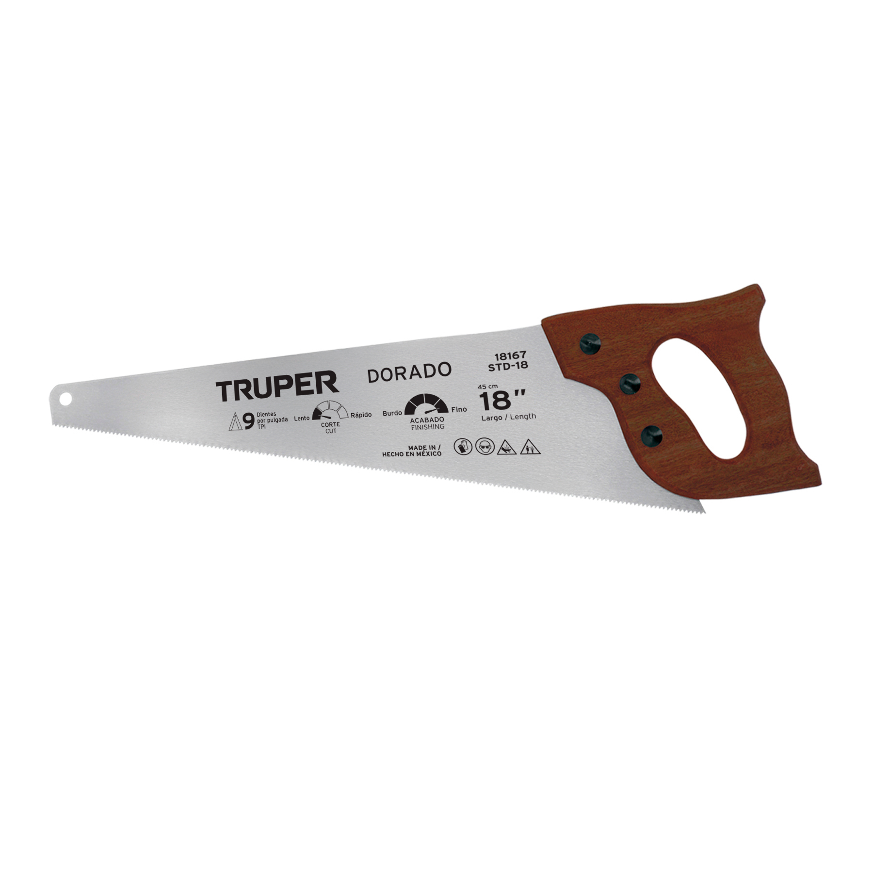 SERRUCHO 18' DORADO, 9 DPP, TRUPER