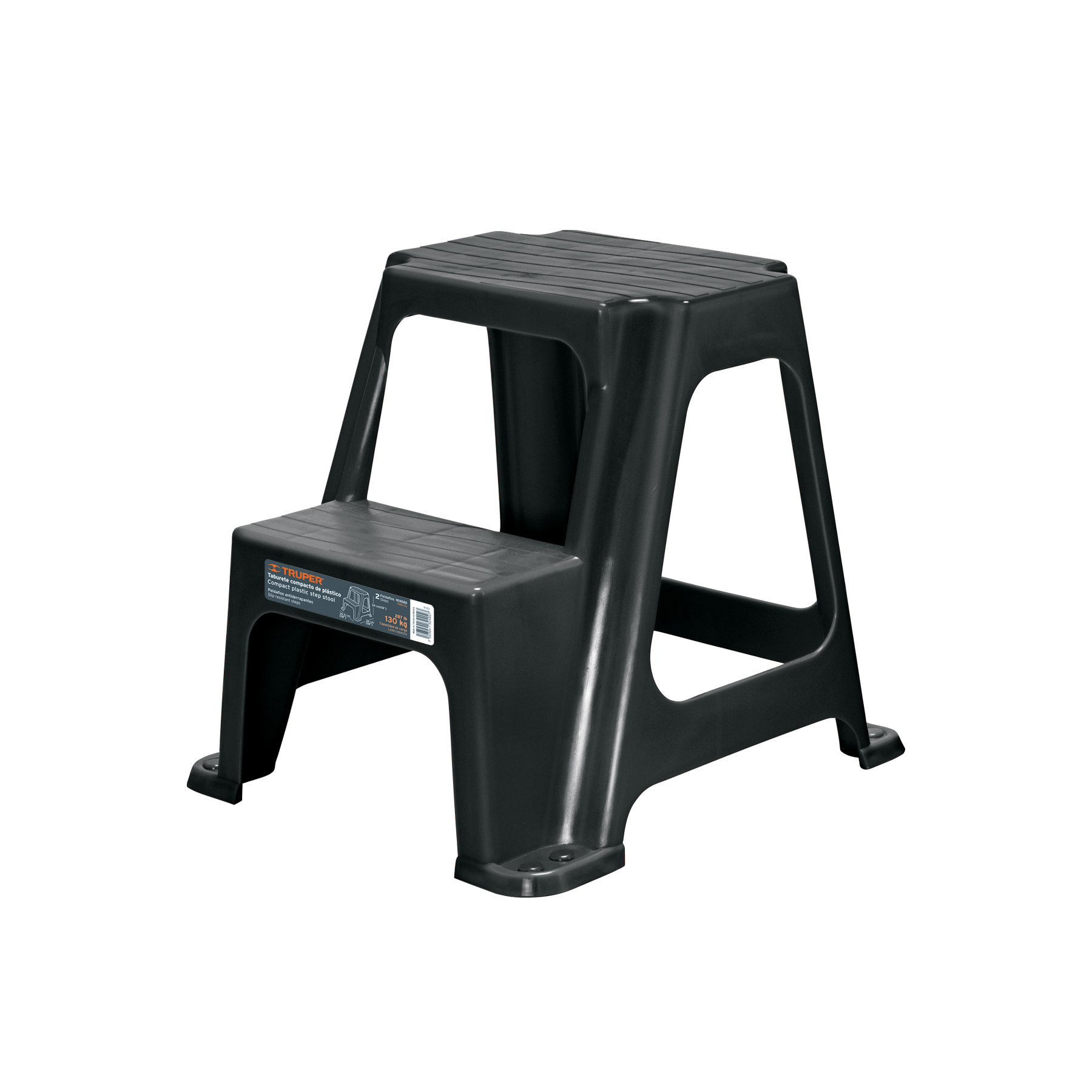 TABURETE LIGERO DE PLÁSTICO, 2 PELDAÑOS