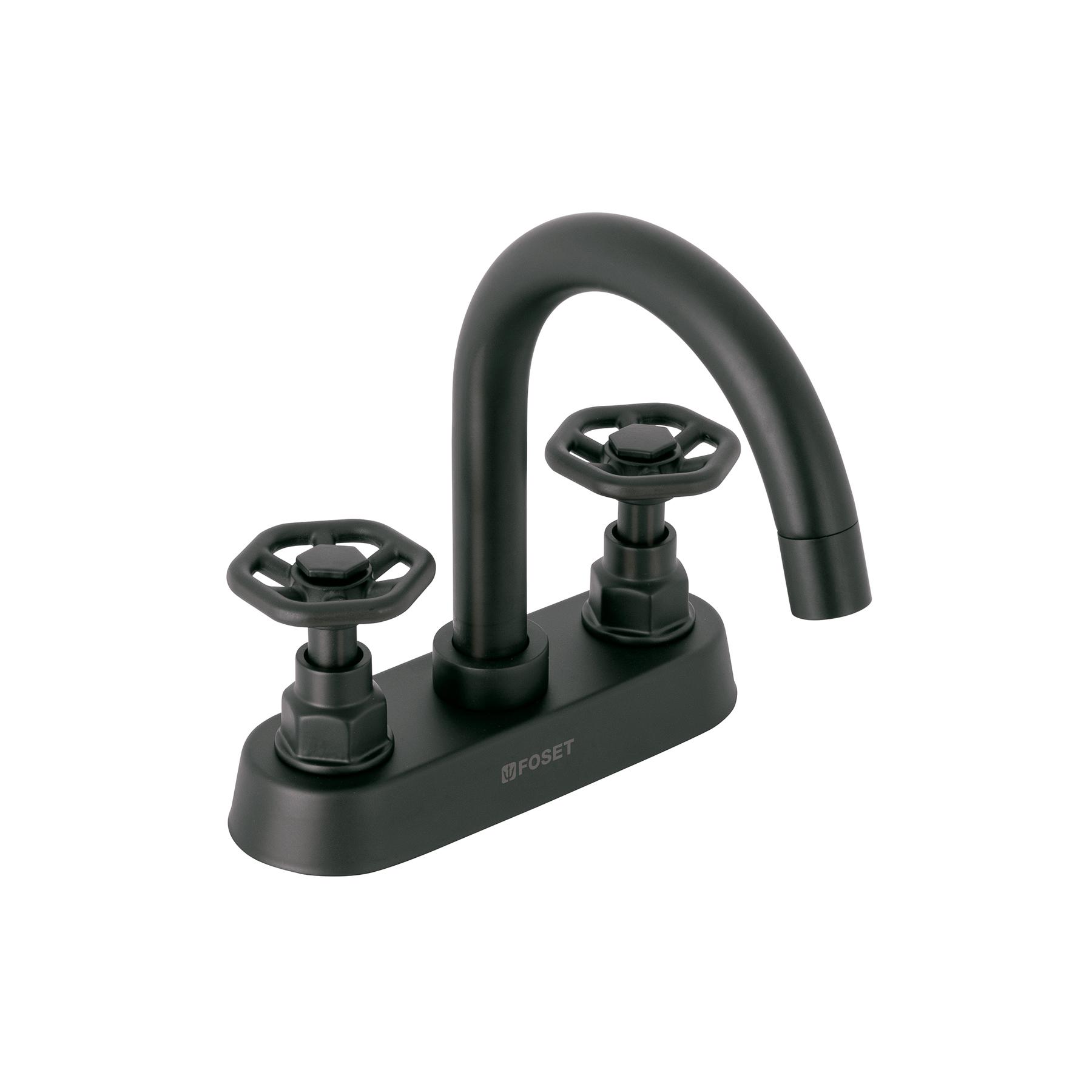 MEZCLADORA P/LAVABO,BAR,MANERALES REDONDOS,NEGRO MATE,TUBIG