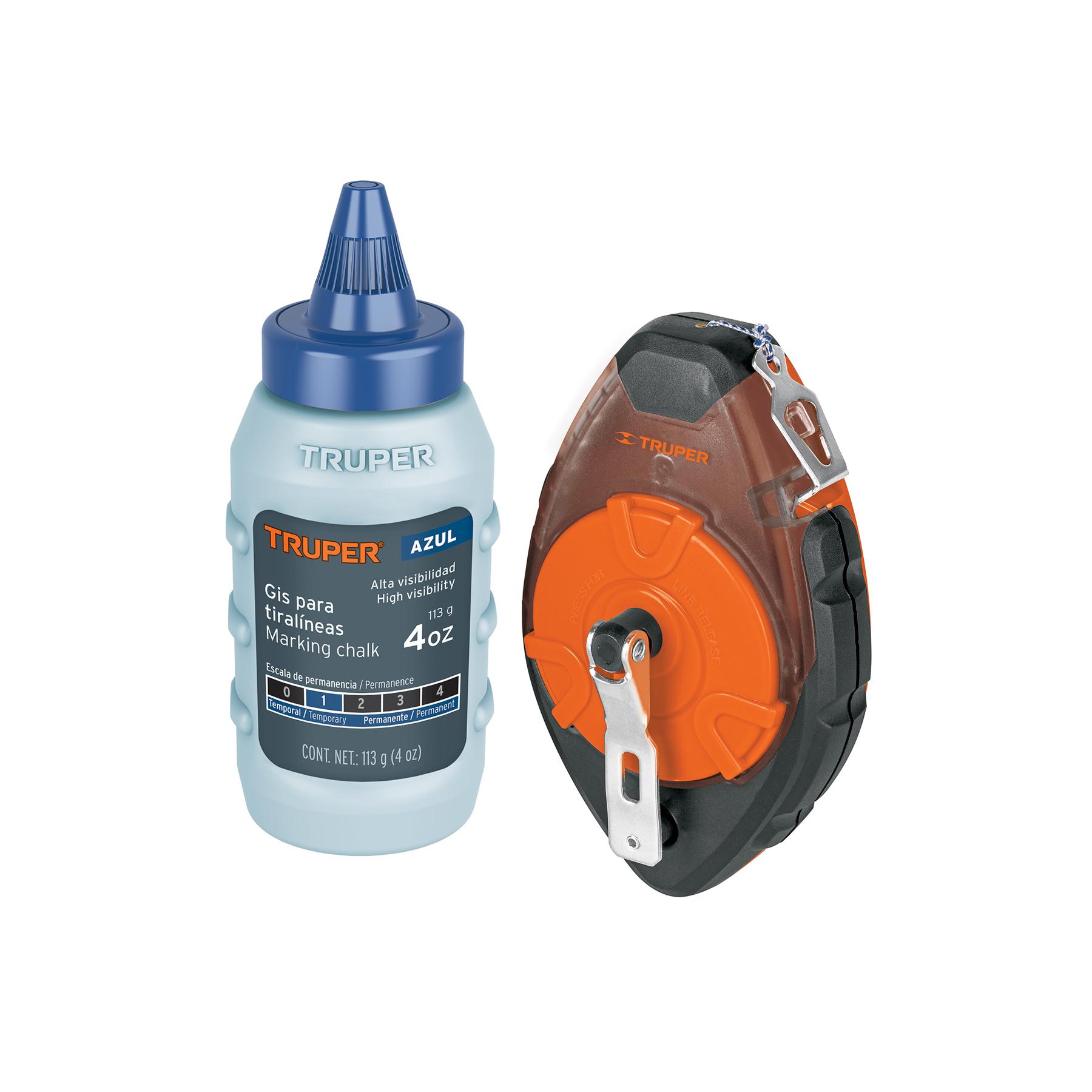 TIRALÍNEAS PROFESIONAL 30M (100 FT) PLÁSTICO CON GIS, TRUPER