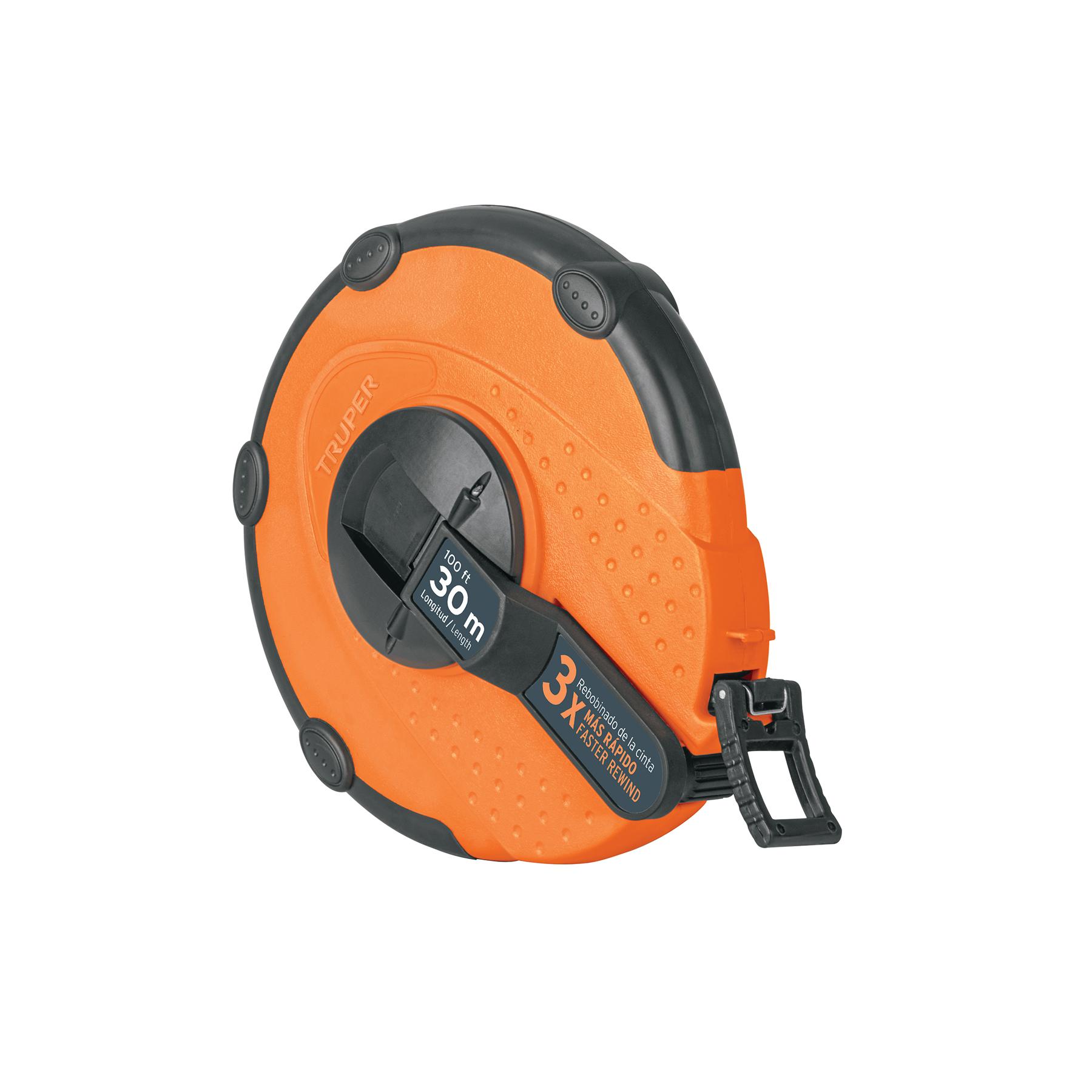 CINTA LARGA 30 M DE FIBRA DE VIDRIO, CARCASA PLÁSTICA