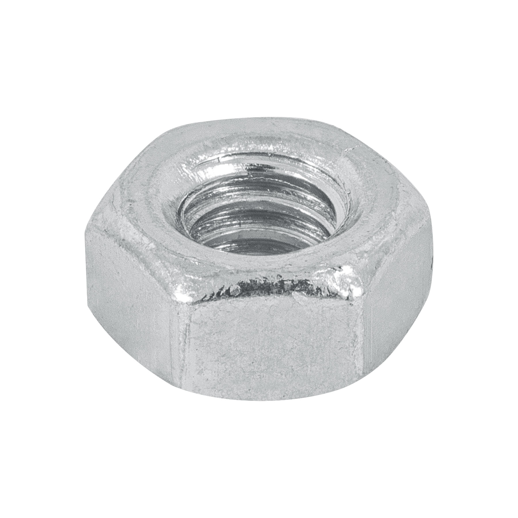 BOLSA CON 250 TUERCAS 1/4' HEXAGONALES DE ACERO GALVANIZADO